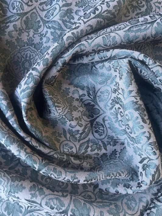 TINA 002 cotton stretch jacquard brown ornamental design