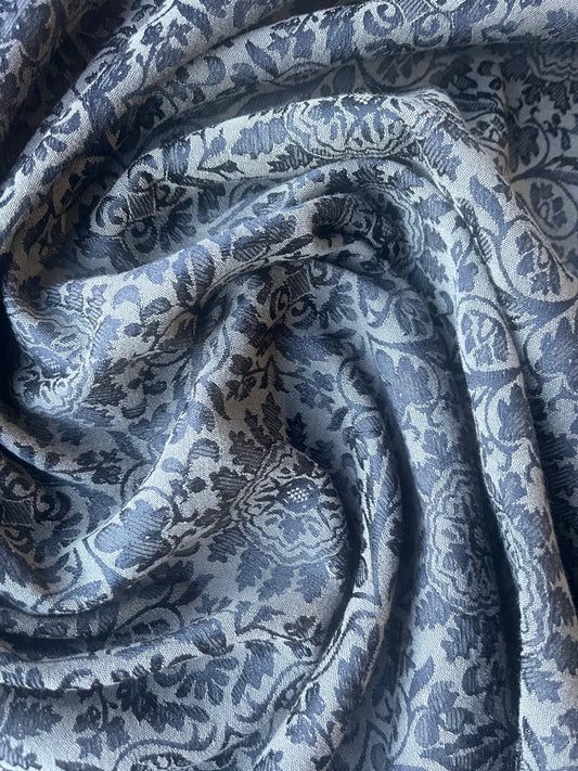 TINA 005 cotton stretch jacquard khaky/black ornamental design