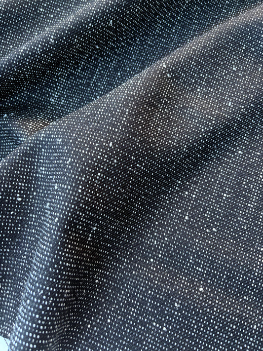 LORO 008 black/white tweed wool/silk stretch