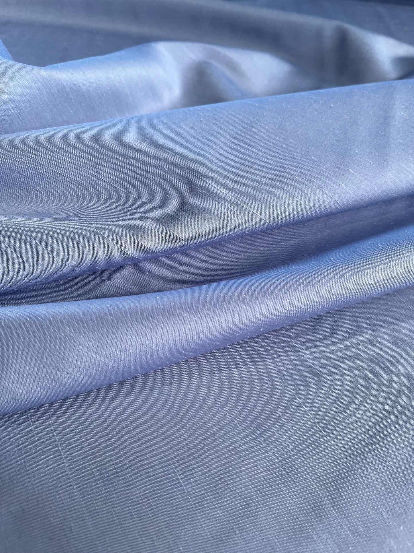 E 02 shantung blue blouse fabric