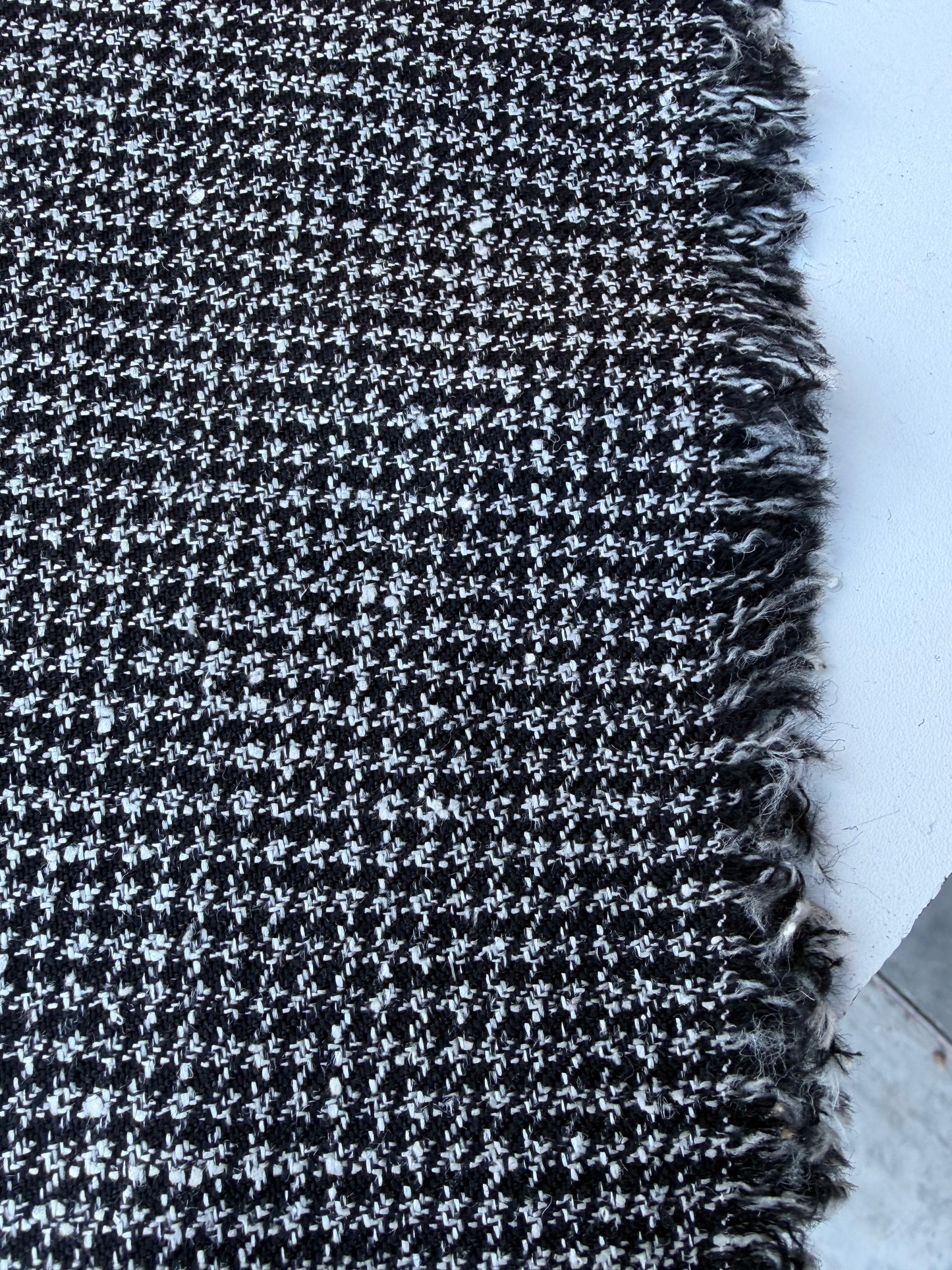 LORO 011 black/white pied de poule wool/silk stretch
