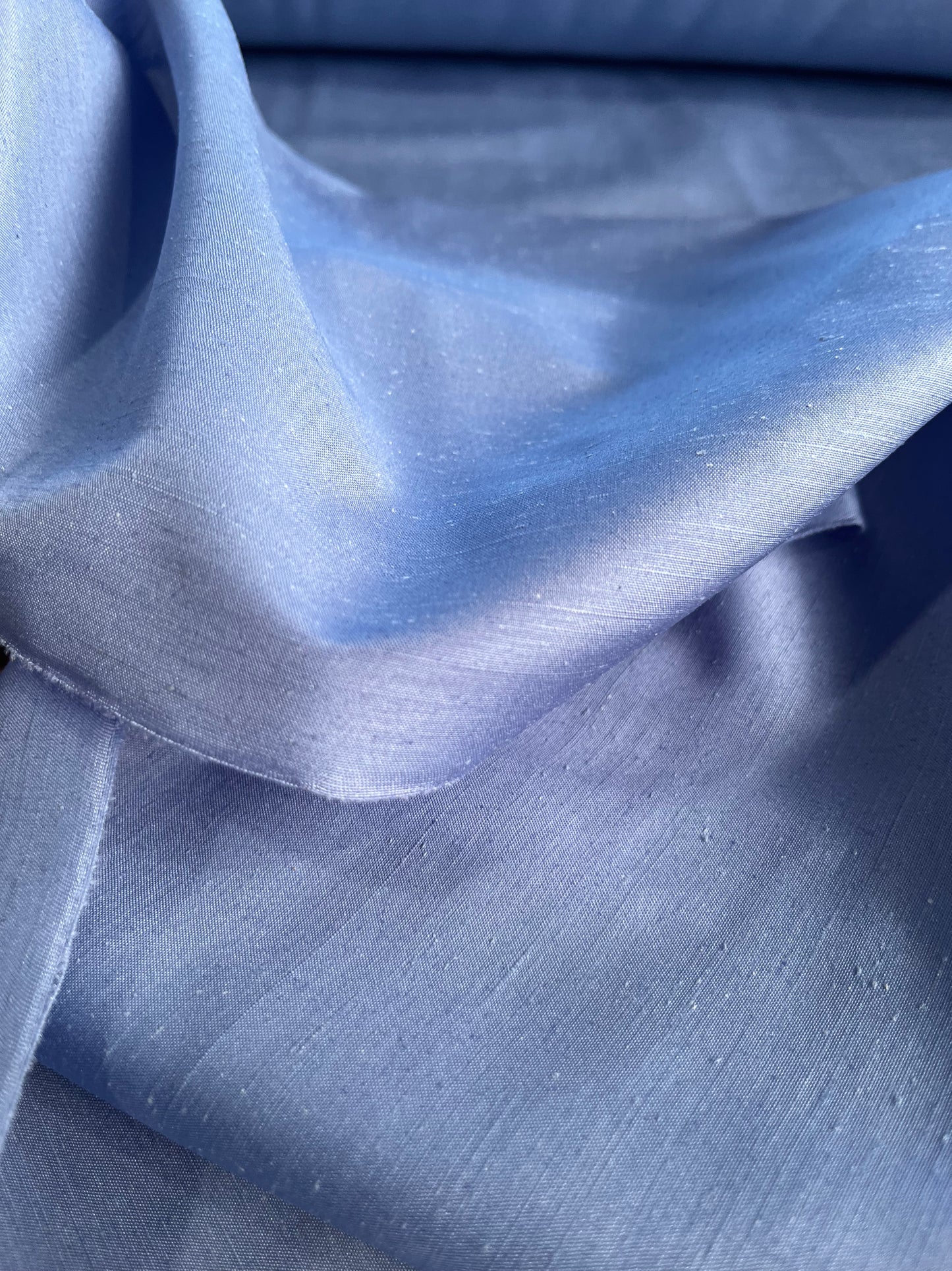 E 02 shantung blue blouse fabric