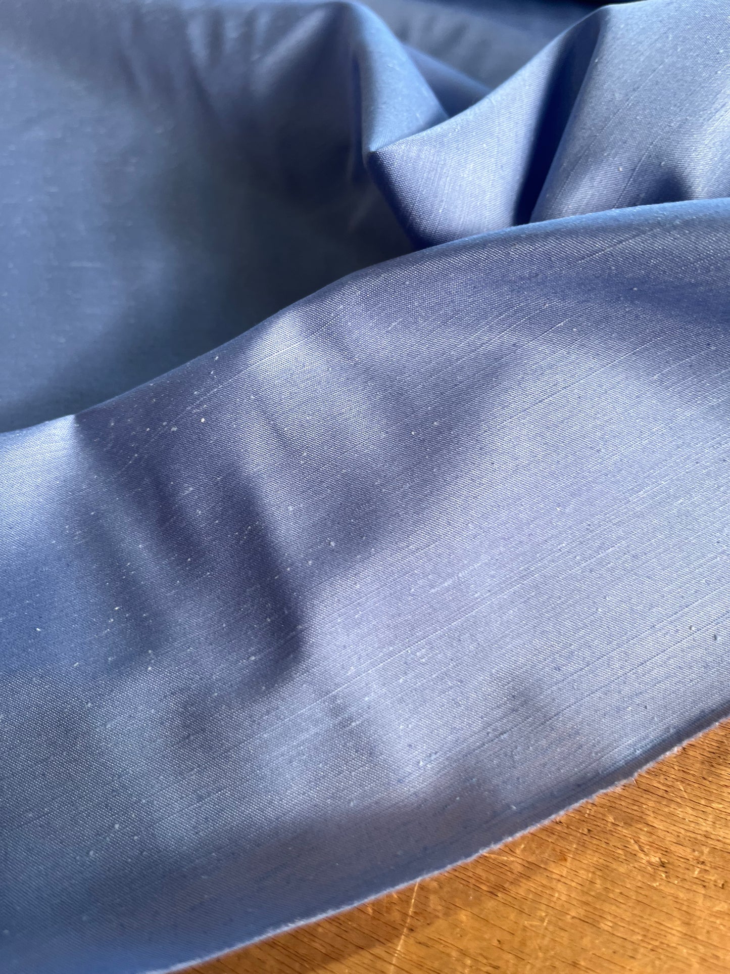 E 02 shantung blue blouse fabric