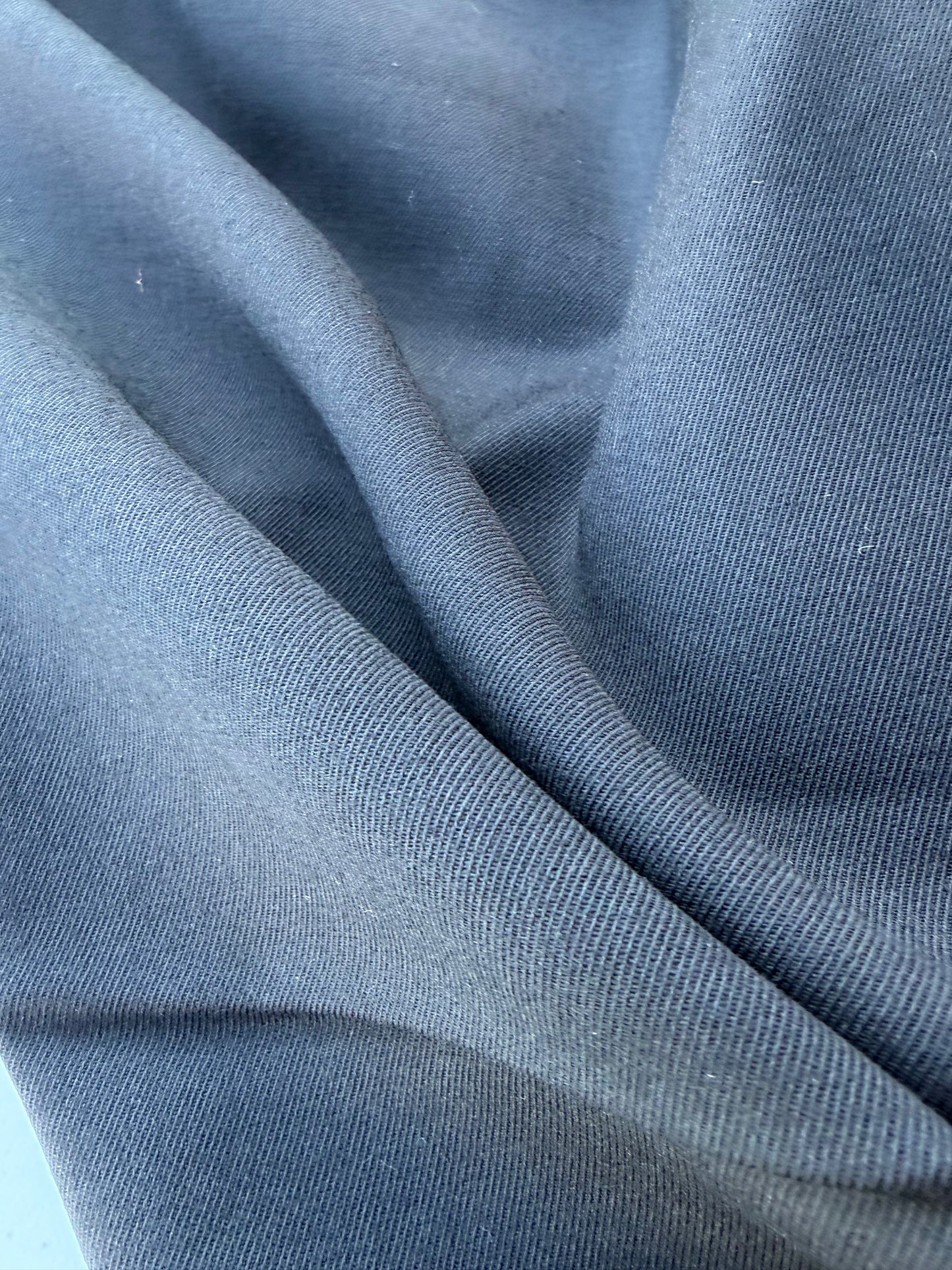 LORO 012 black twill wool stretch