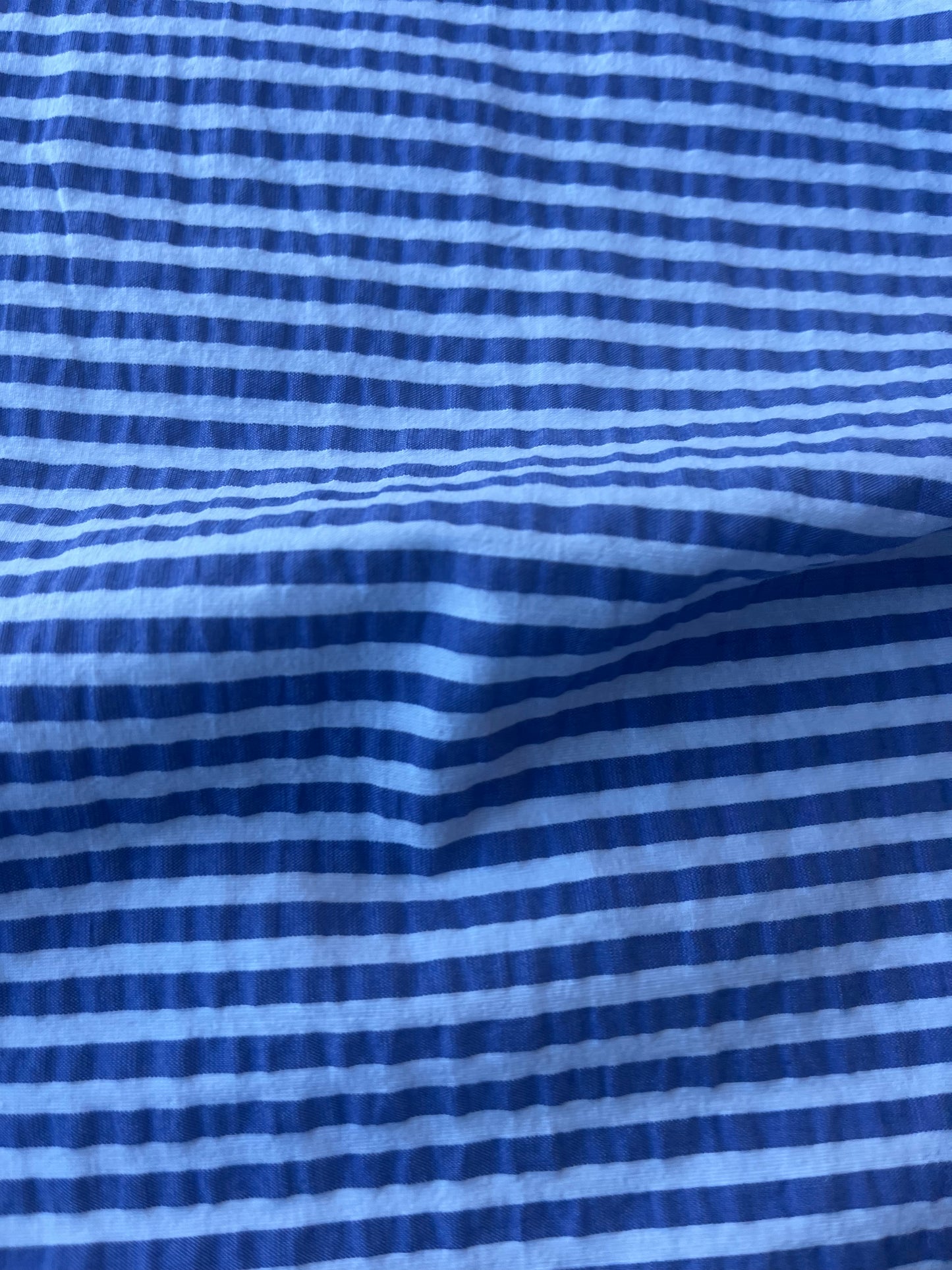 MONTI 002 23488/1A  bistretch crinkle cotton cobalt/white stripe