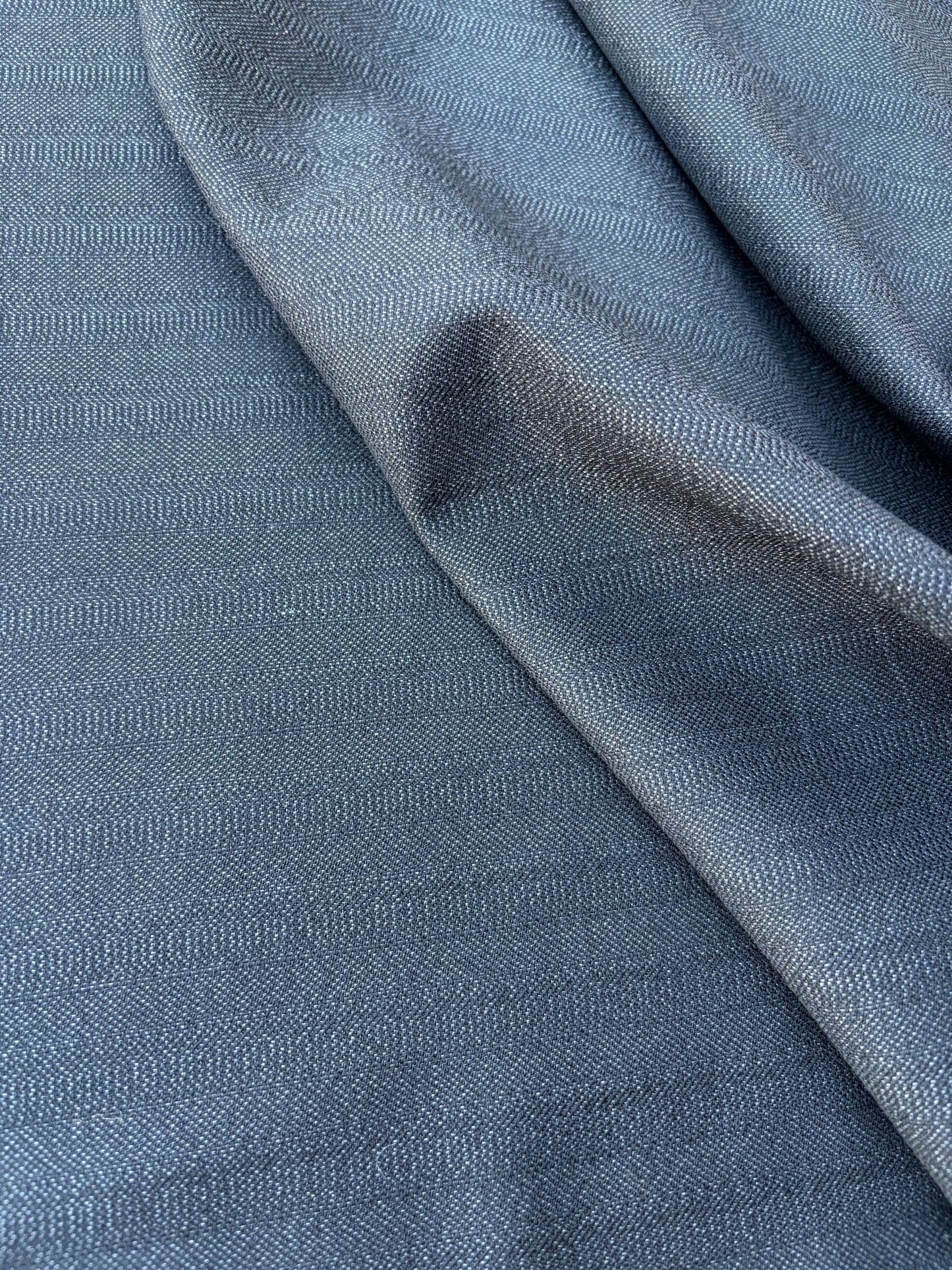 LORO 013 black shiny striped wool stretch