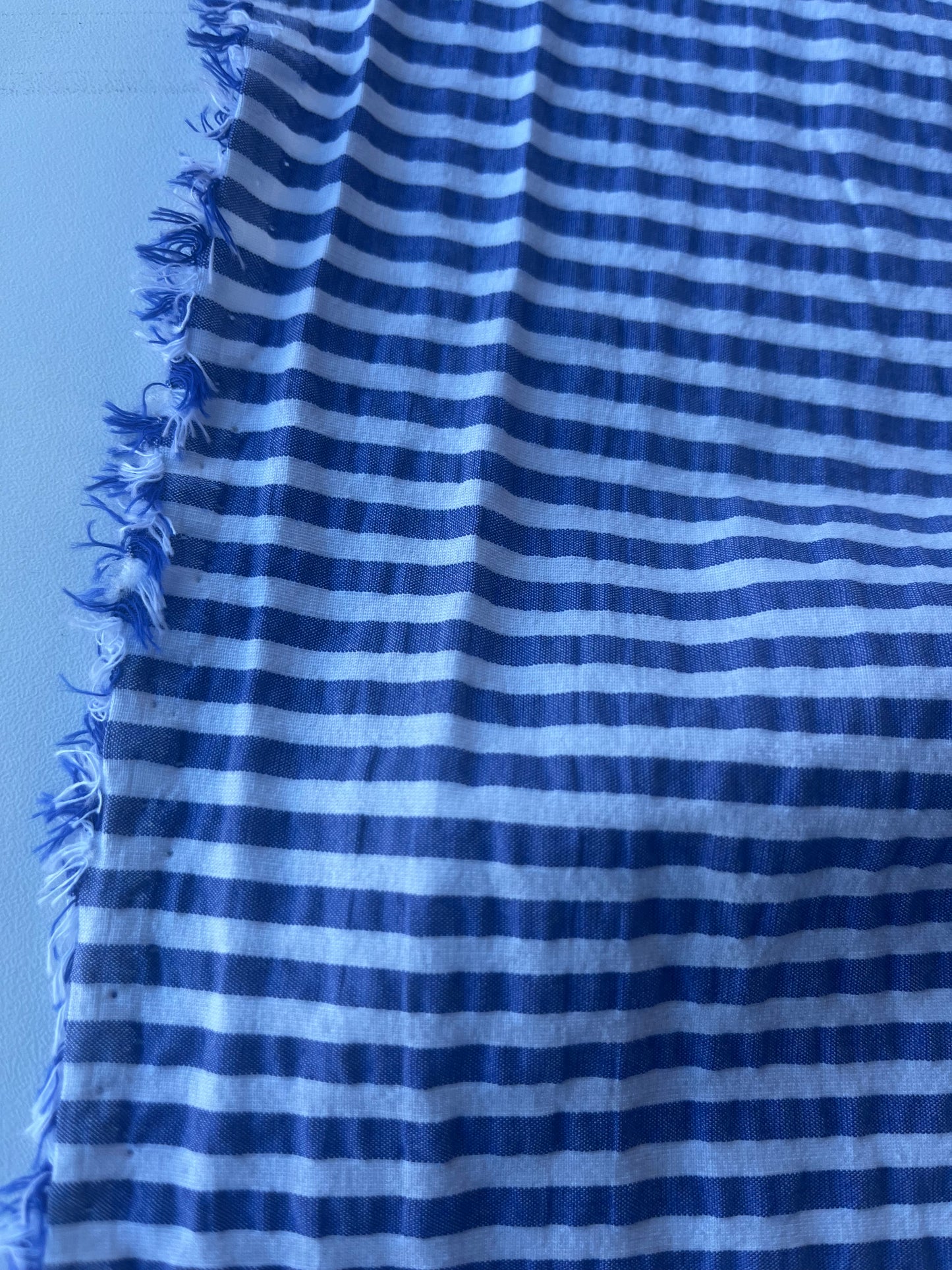 MONTI 002 23488/1A  bistretch crinkle cotton cobalt/white stripe