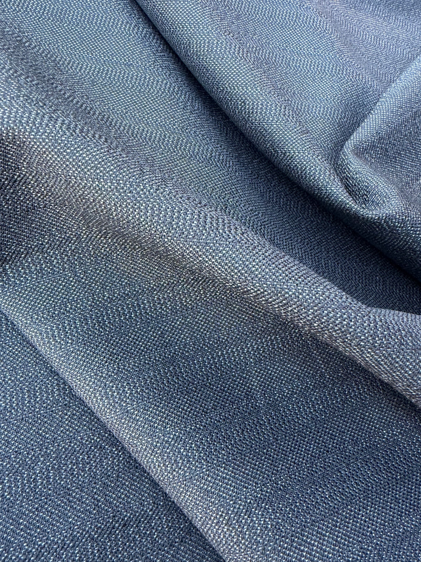 LORO 013 black shiny striped wool stretch