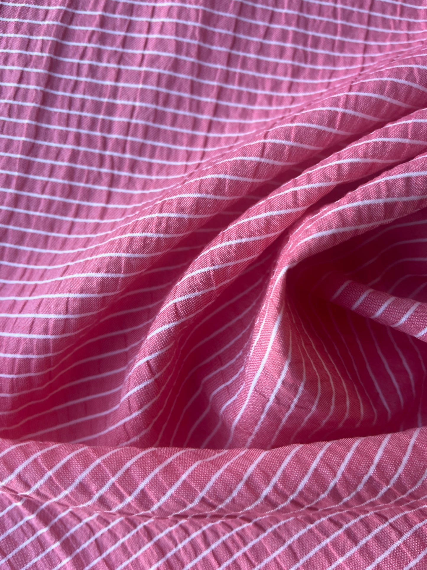 MONTI 003 23492 soft crinkle cotton red/white stripe