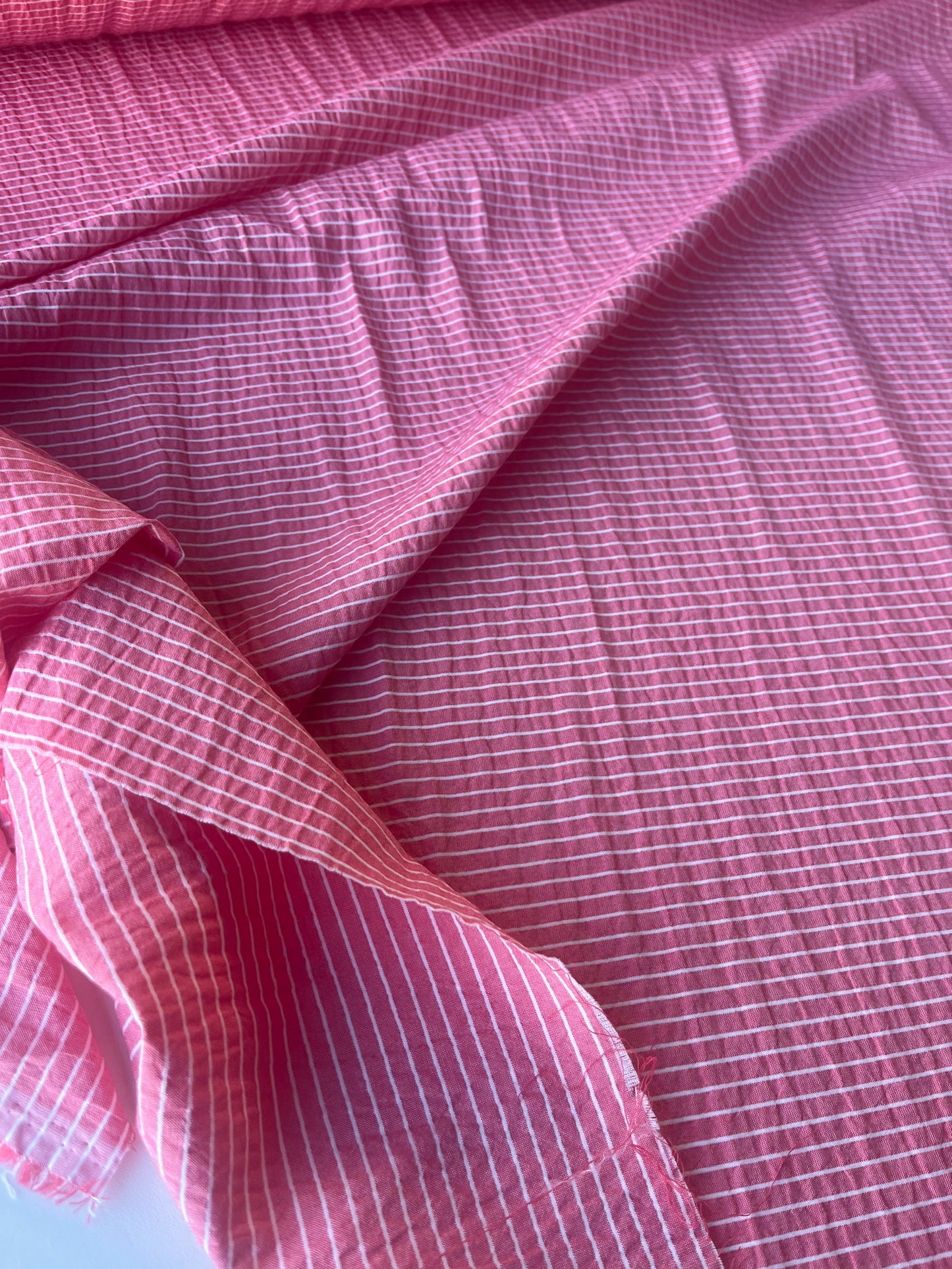 MONTI 003 23492 soft crinkle cotton red/white stripe