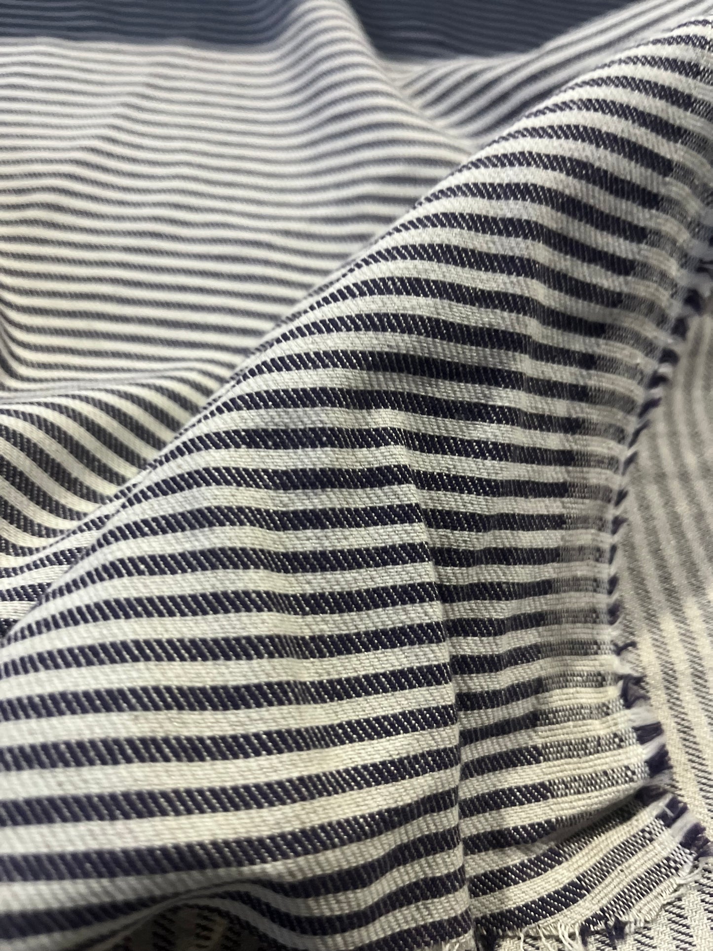 SHAFTY 150 jeans with linen striped