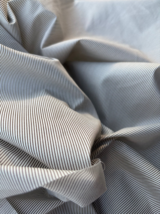 AMI 040 yarn dyed cotton stripes Black/white