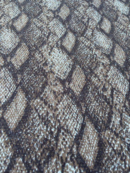 BILLY 001 brushed snake design heavy jersey jacquard