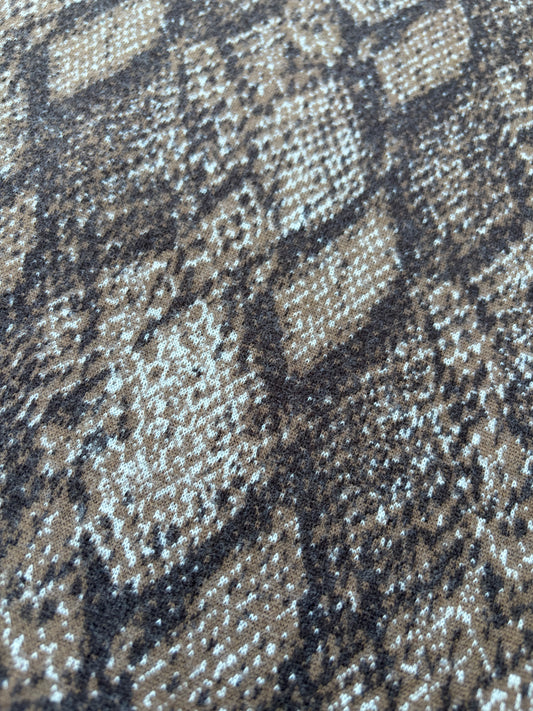BILLY 001 brushed snake design heavy jersey jacquard