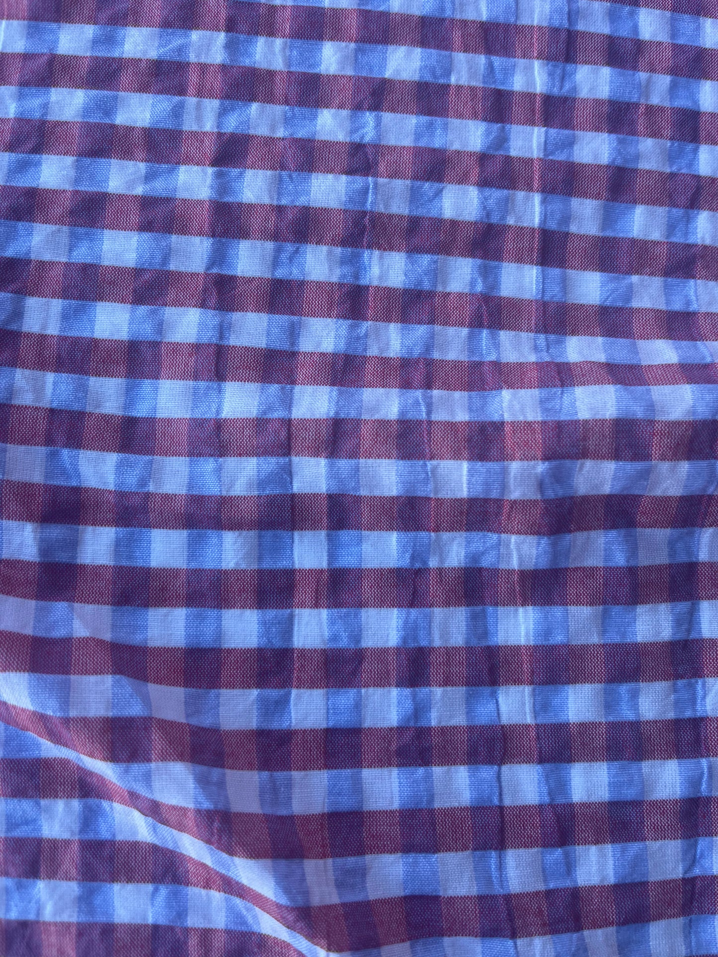 MONTI 009 43882/2 cotton crinkle check red/blue/white