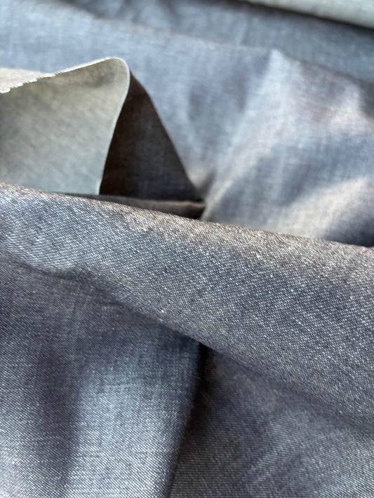 AMI 041 midweight raw denim canvas weave dark indigo