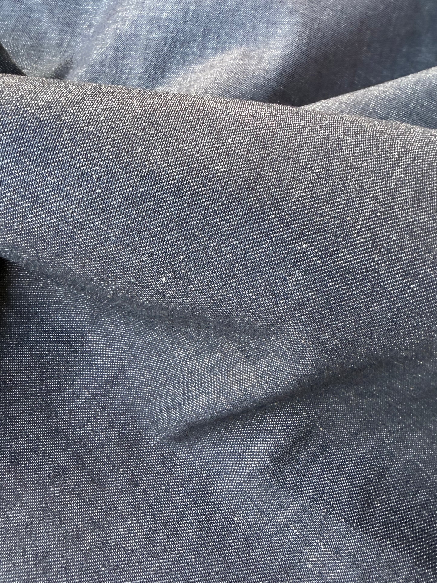 AMI 041 midweight raw denim canvas weave dark indigo