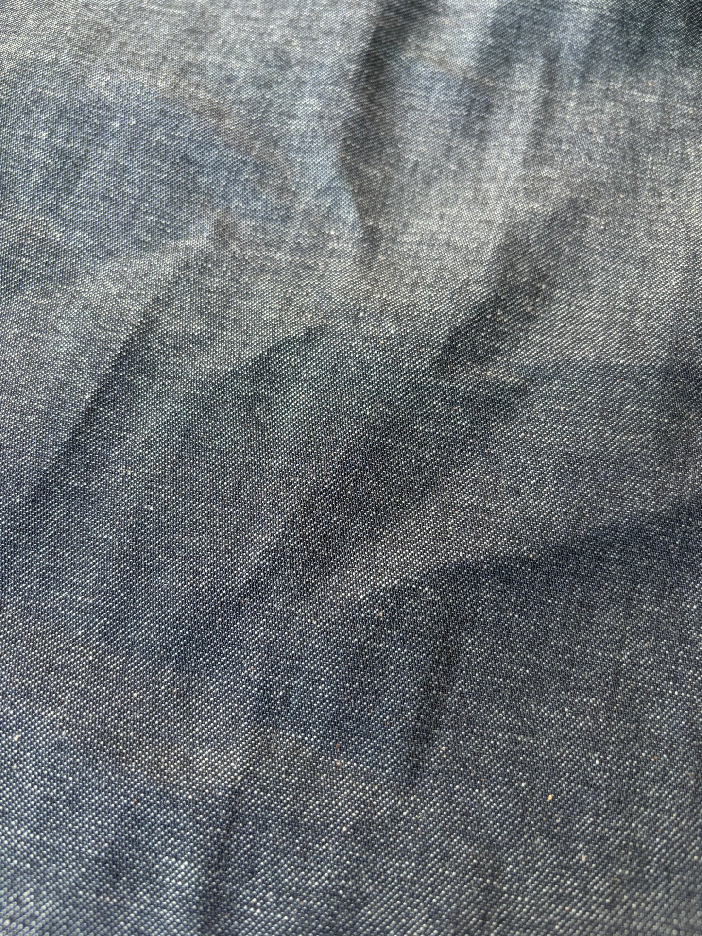 AMI 041 midweight raw denim canvas weave dark indigo