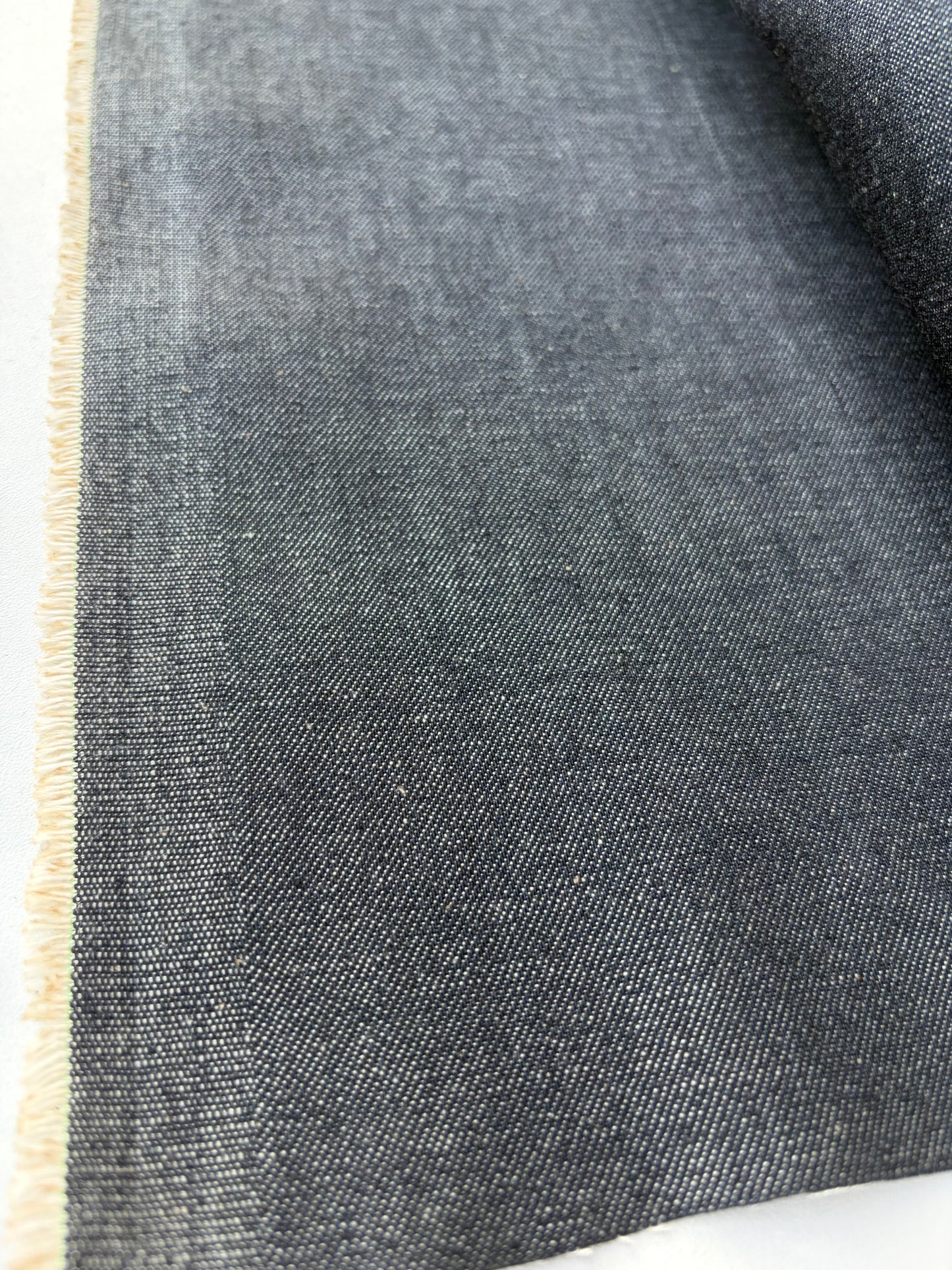 AMI 041 midweight raw denim canvas weave dark indigo