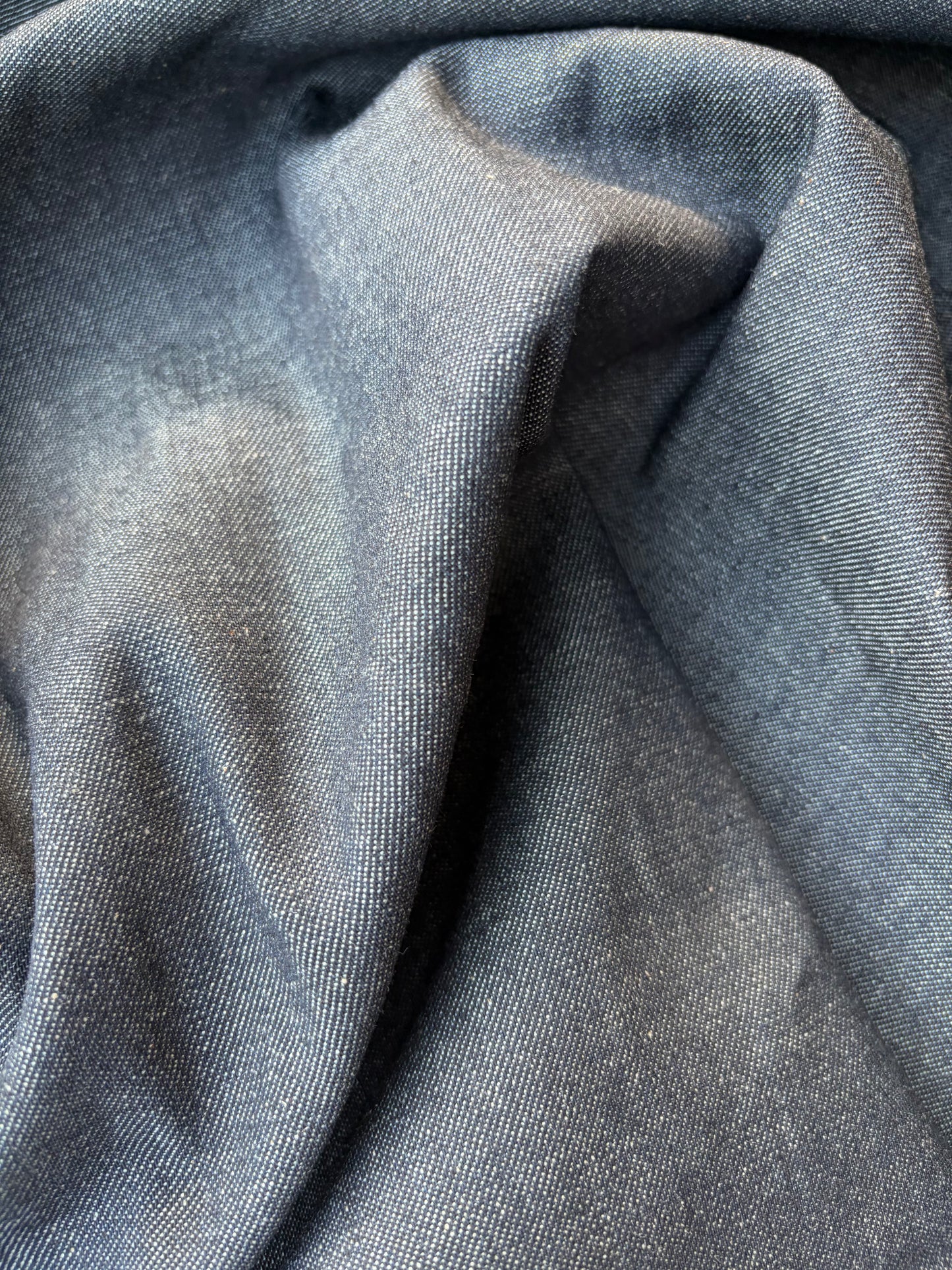 AMI 041 midweight raw denim canvas weave dark indigo