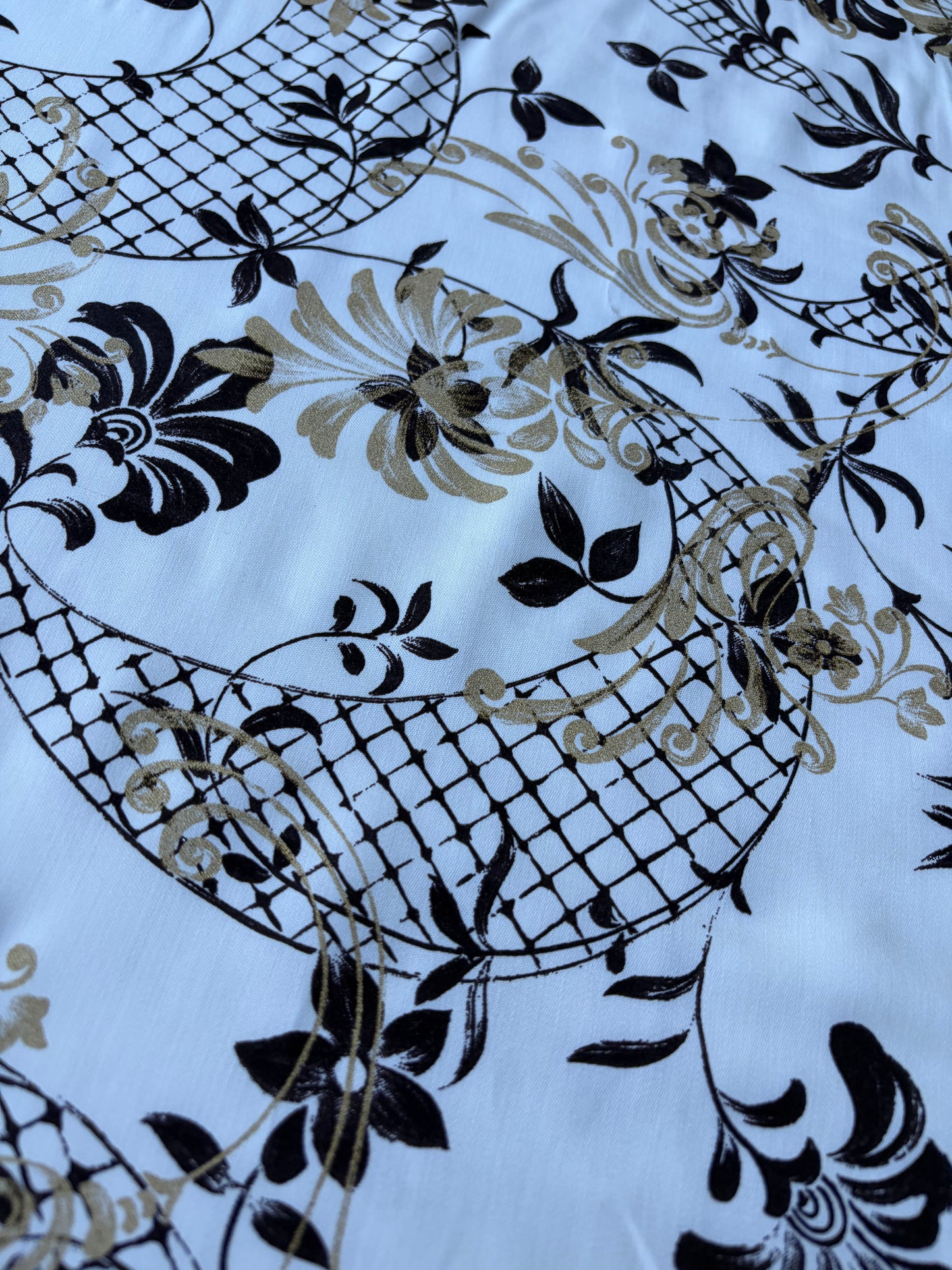 BILLY 005 viscose print chocolat/gold