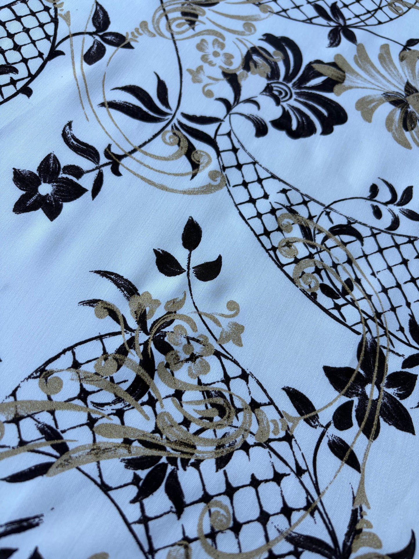 BILLY 005 viscose print chocolat/gold