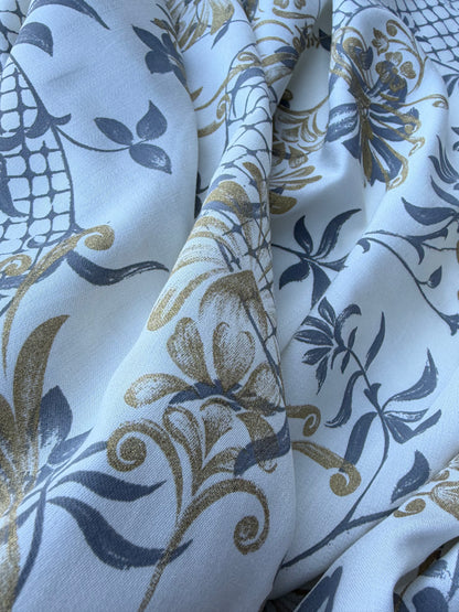 BILLY 006 viscose print grey/gold