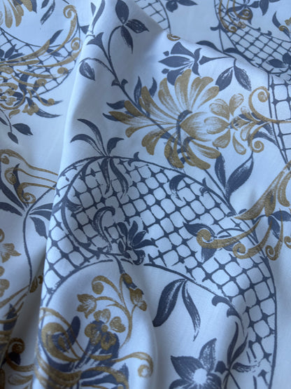 BILLY 006 viscose print grey/gold