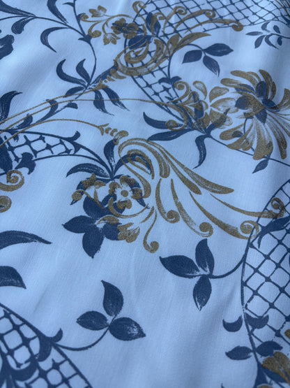 BILLY 006 viscose print grey/gold