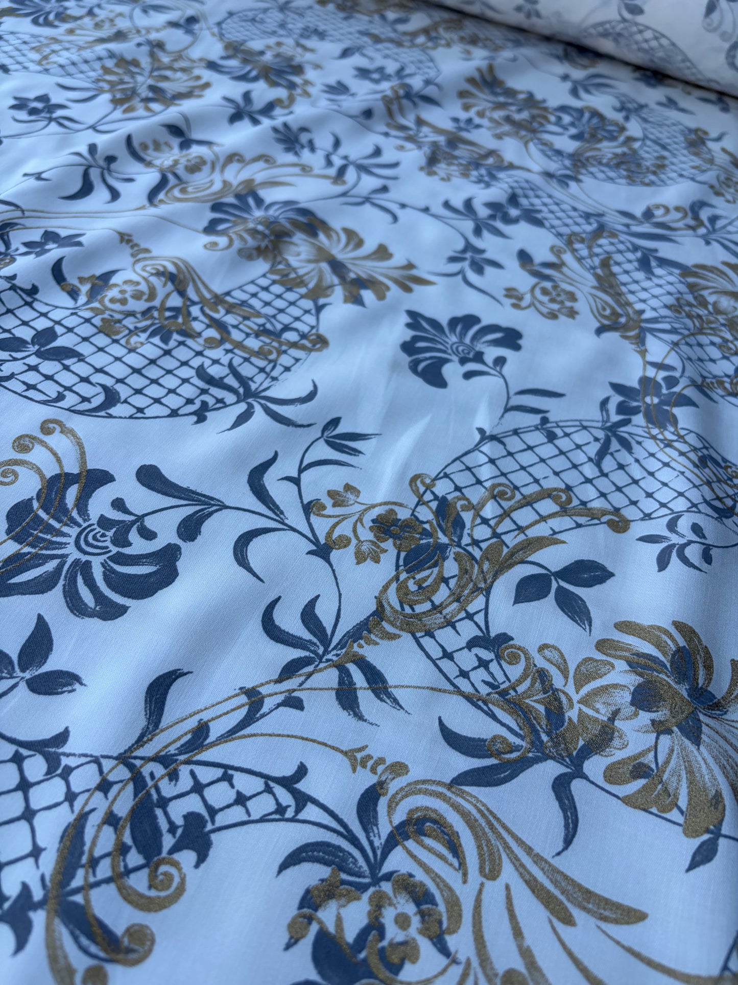 BILLY 006 viscose print grey/gold