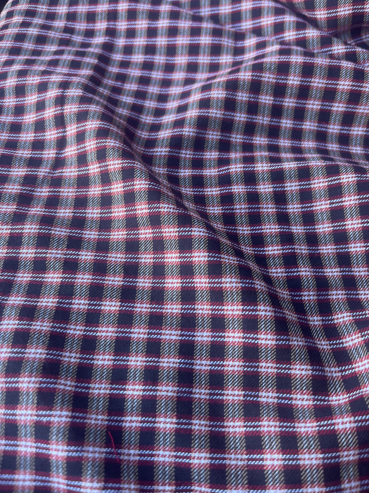 MONTI 005 46695/7 cotton dobby twill check Brown/red/off white