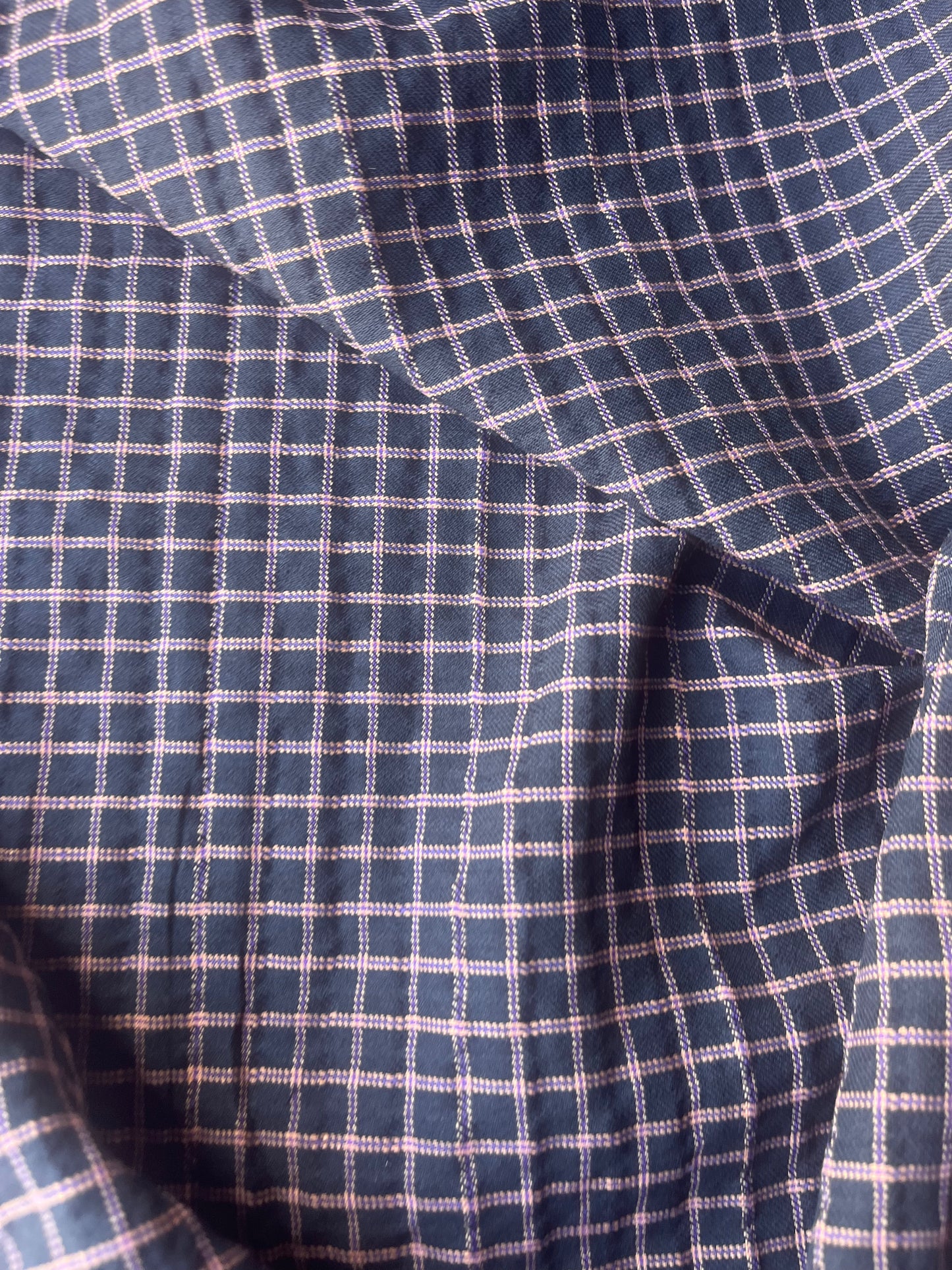 MONTI 008 43983/1 cotton dobby twill check black/pink/orange
