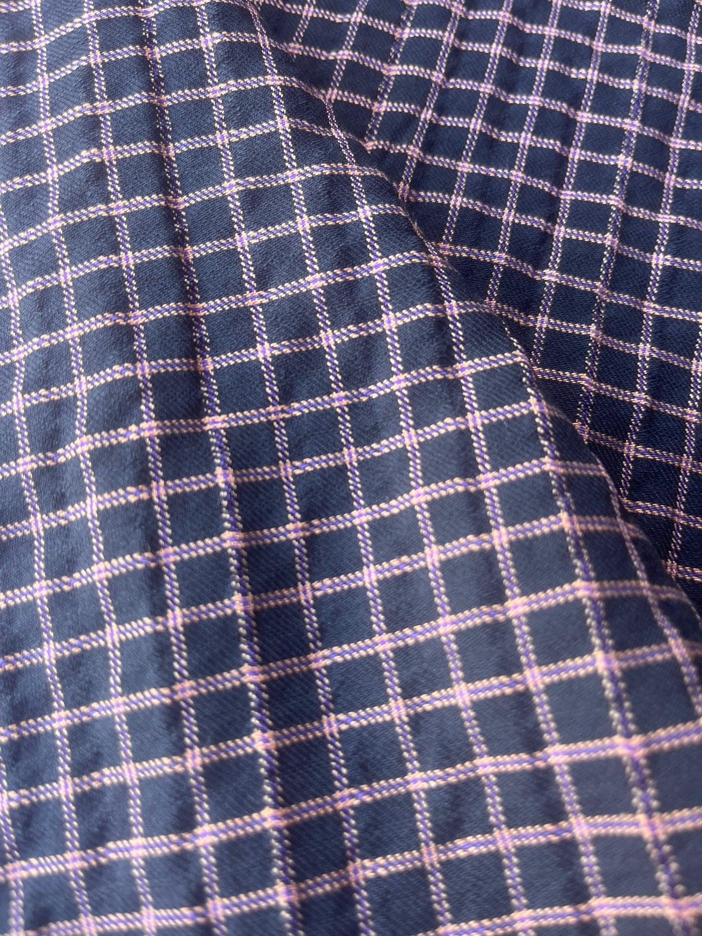 MONTI 008 43983/1 cotton dobby twill check black/pink/orange