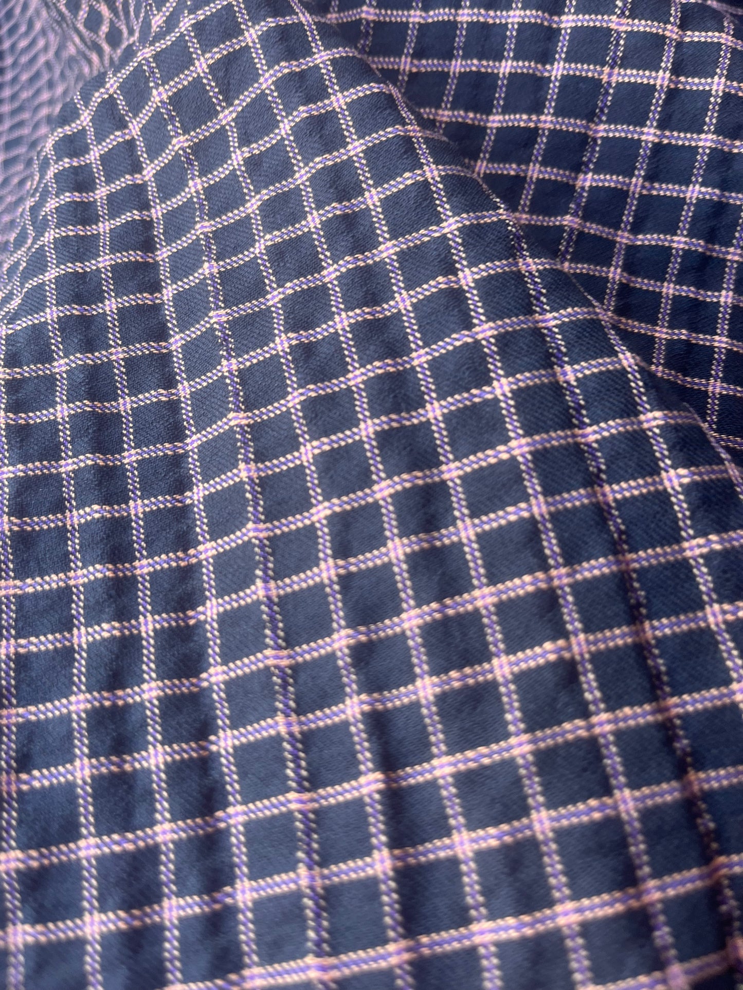 MONTI 008 43983/1 cotton dobby twill check black/pink/orange