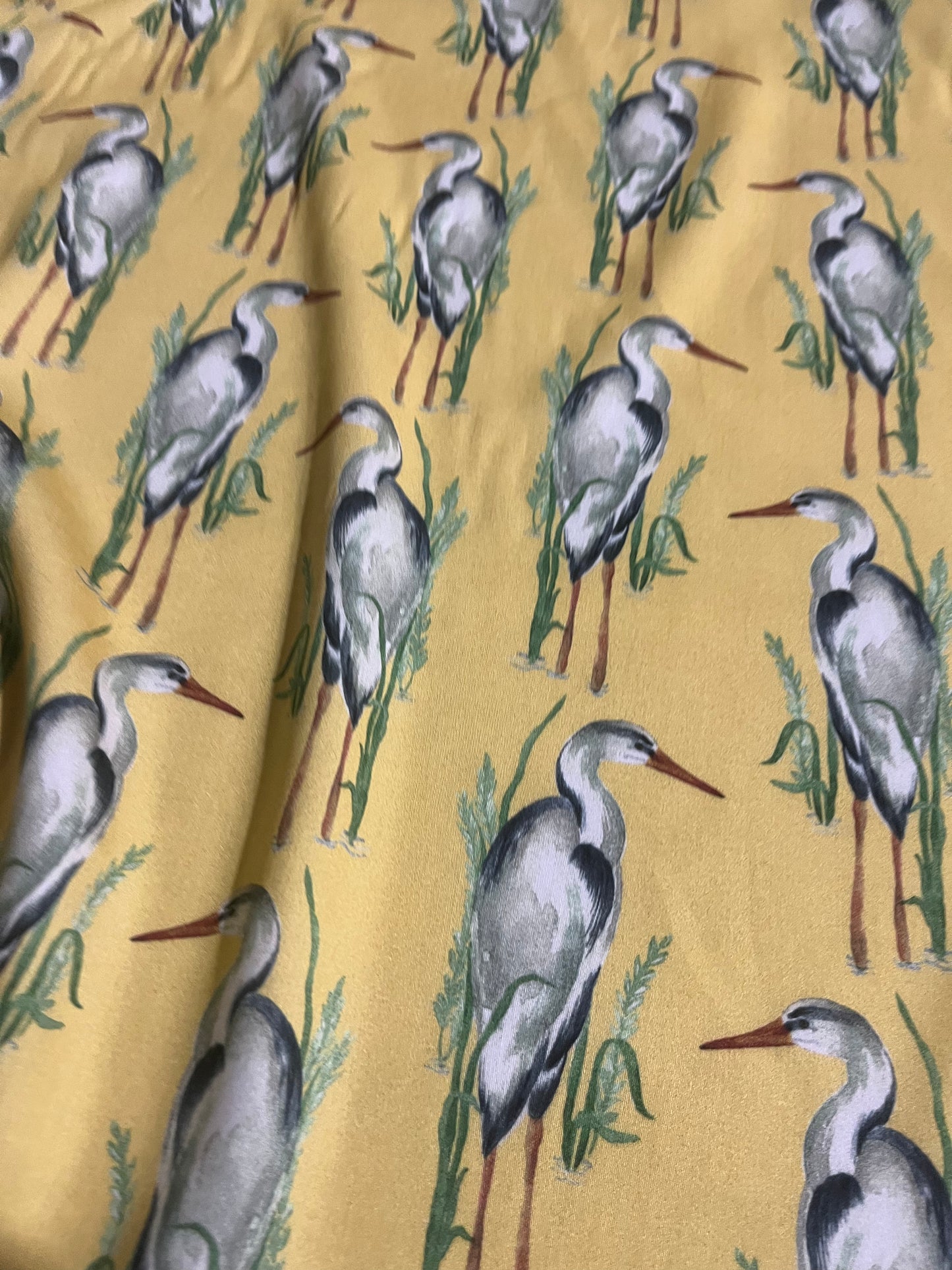 KEIRA 004 viscose satin flamingos
