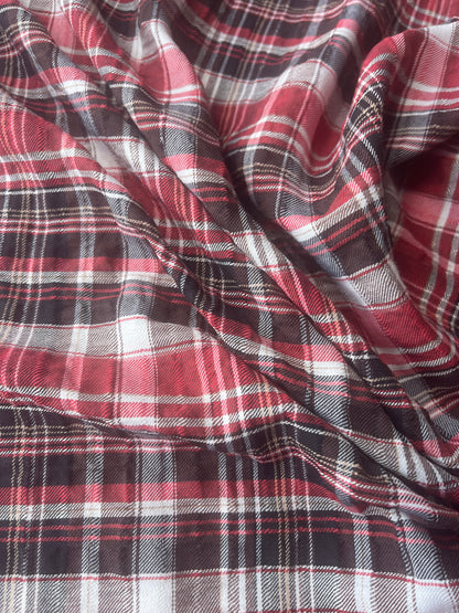 MONTI 006 43910/2 crinkle cramming cotton check brown/red