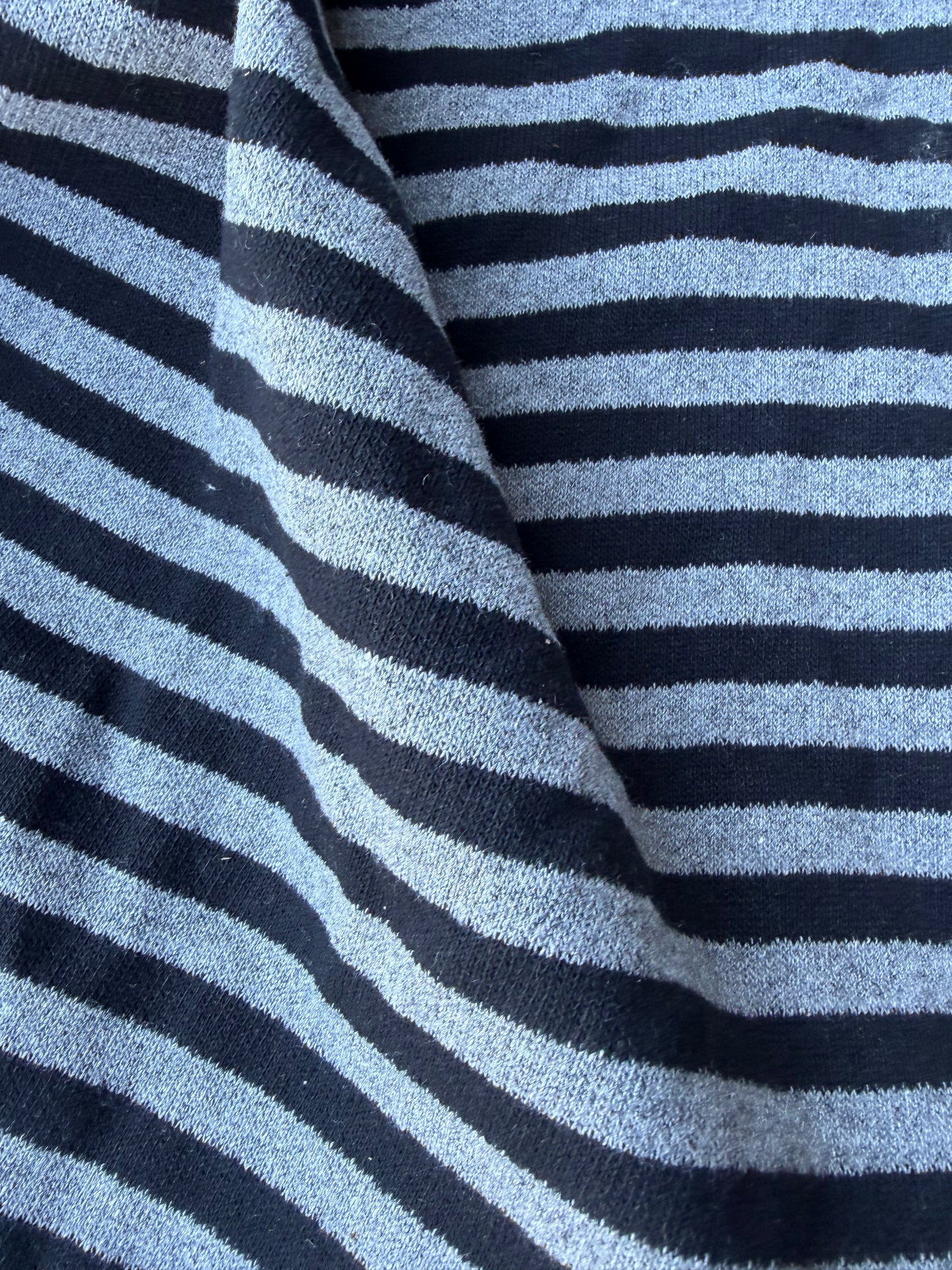 BILLY 010 Black/grey striped French Terry