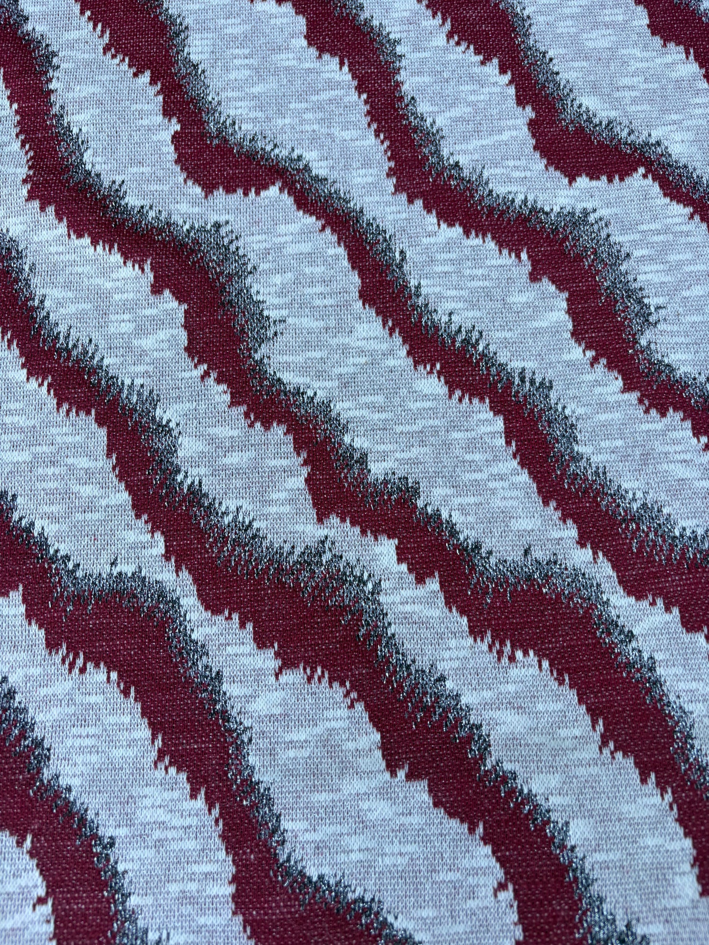 BILLY 012 burgundy/silver  cotton jersey jacquard