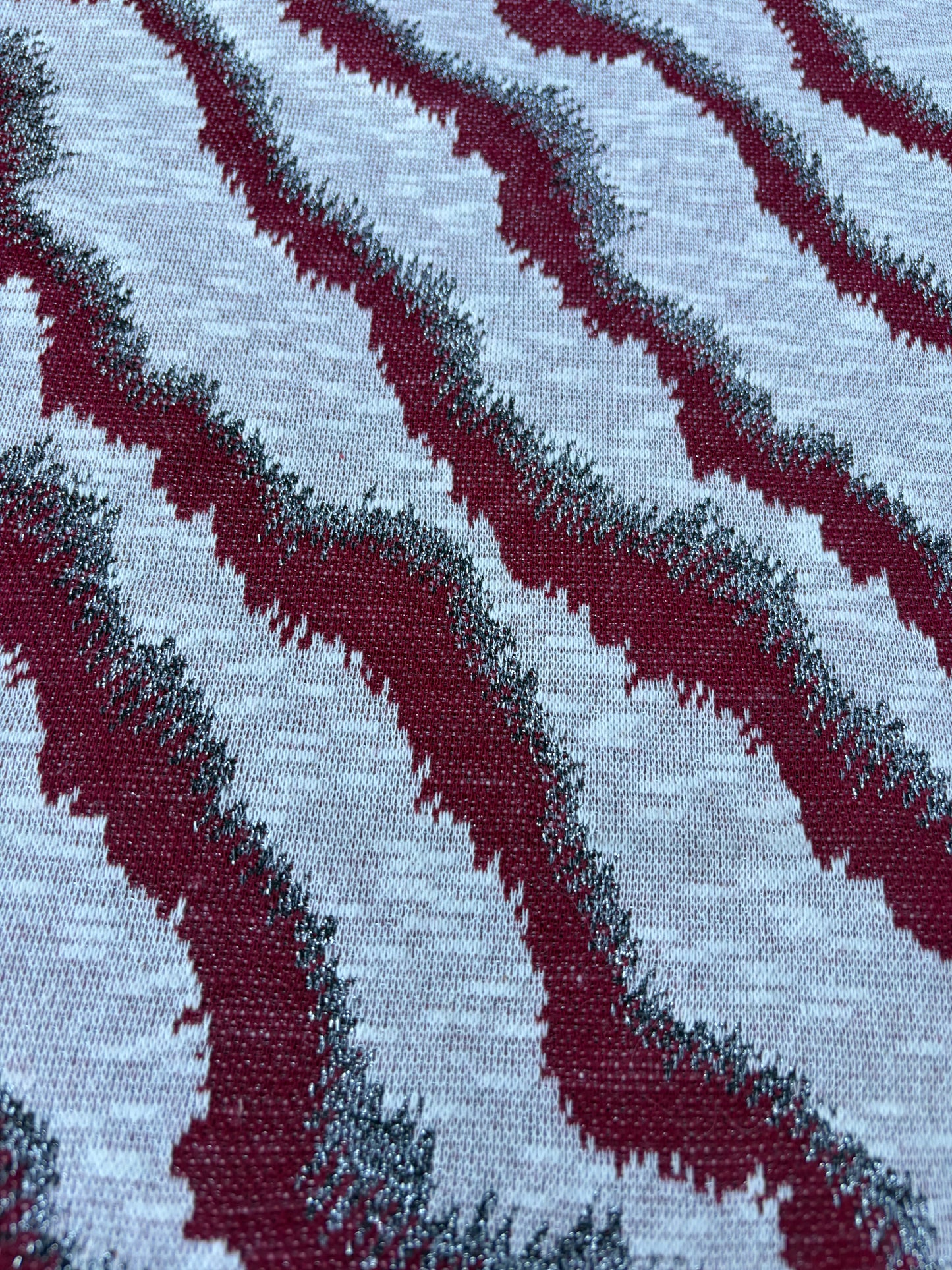 BILLY 012 burgundy/silver  cotton jersey jacquard