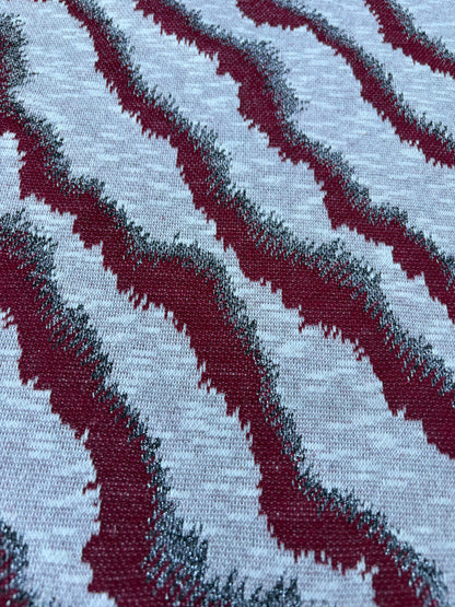 BILLY 012 burgundy/silver  cotton jersey jacquard