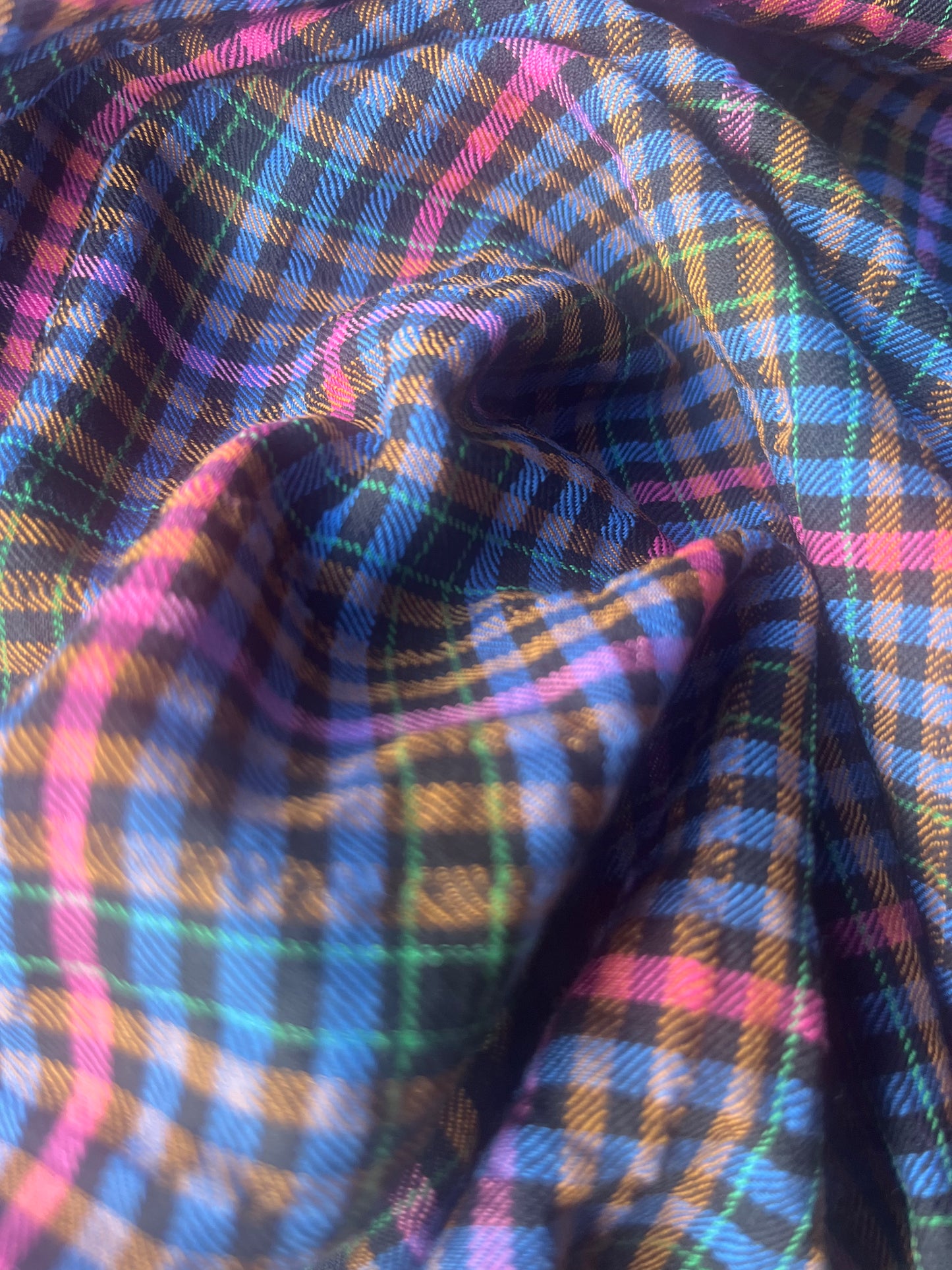 MONTI 014 44031/2 crinkle cramming cotton check pink/blue/green/orange