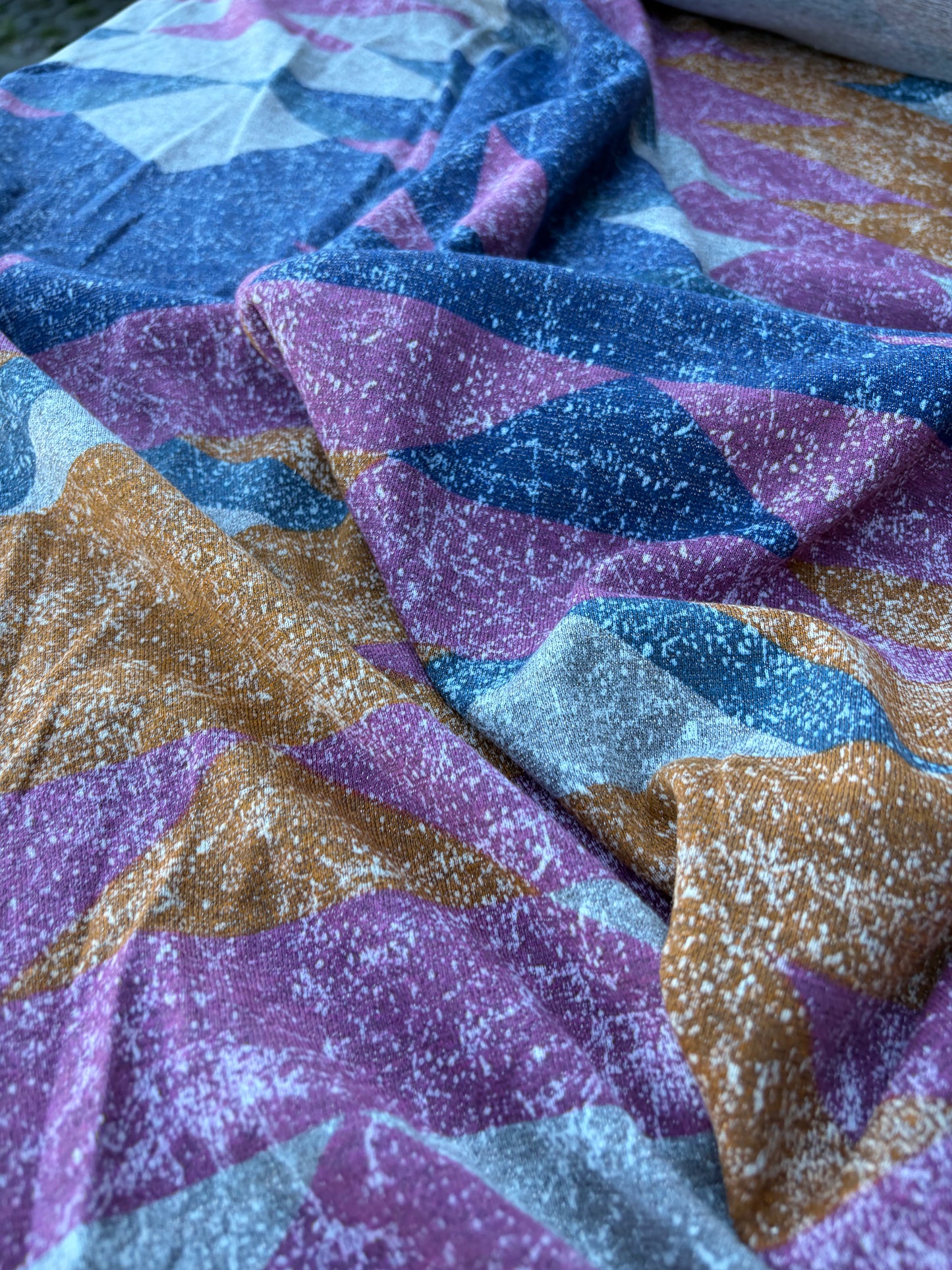 BILLY 014 multicolour print cotton lurex jersey