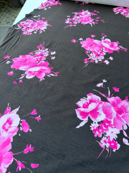 BILLY 015 jersey viscose elasthane flowerprint