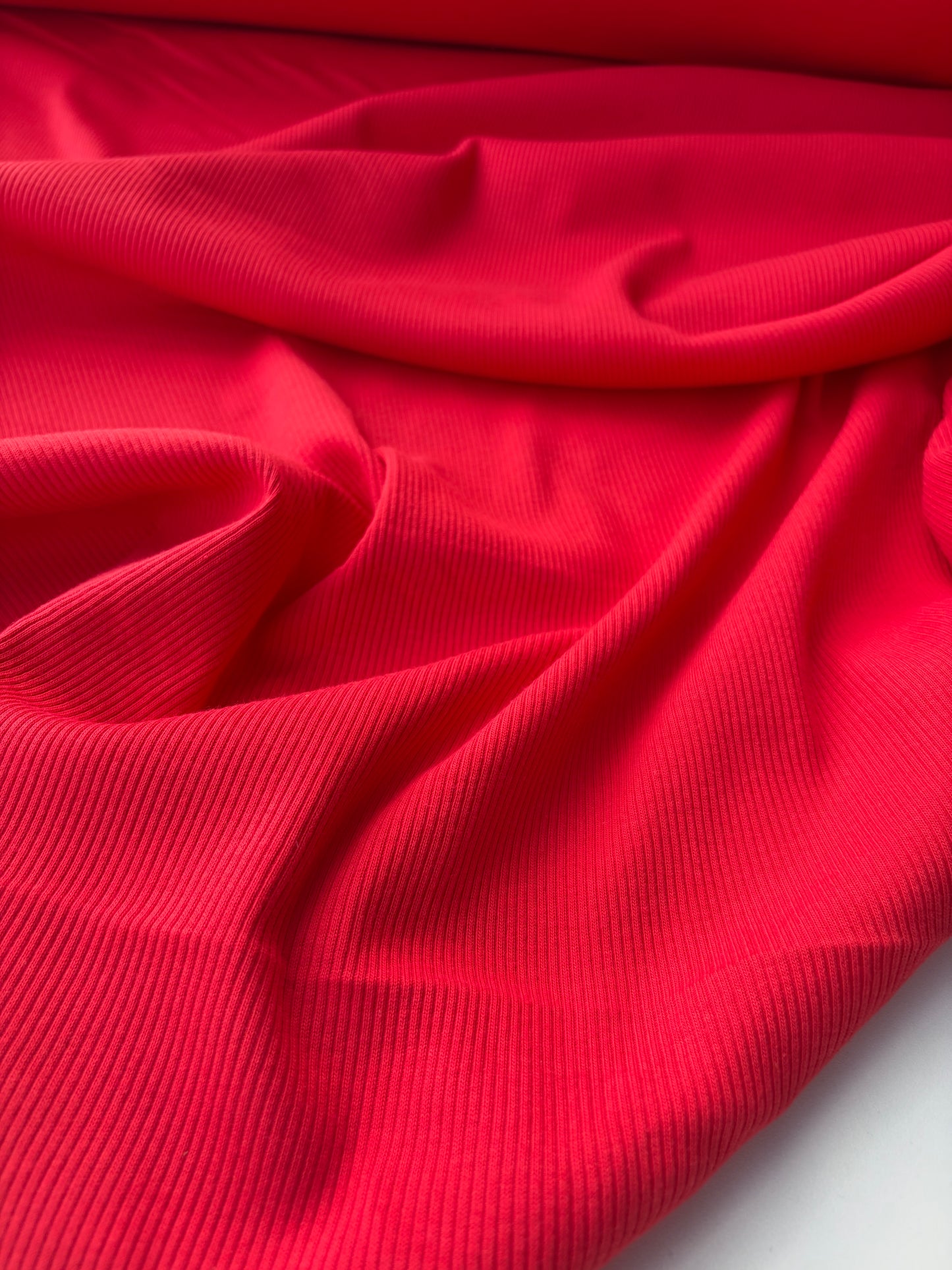 AMI 054 cotton 2x1 rib jersey red
