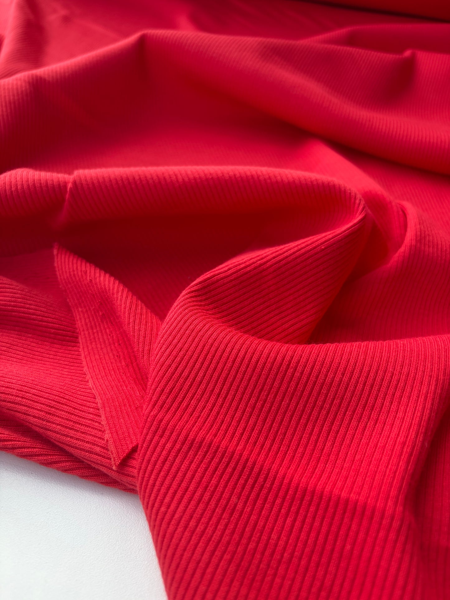 AMI 054 cotton 2x1 rib jersey red