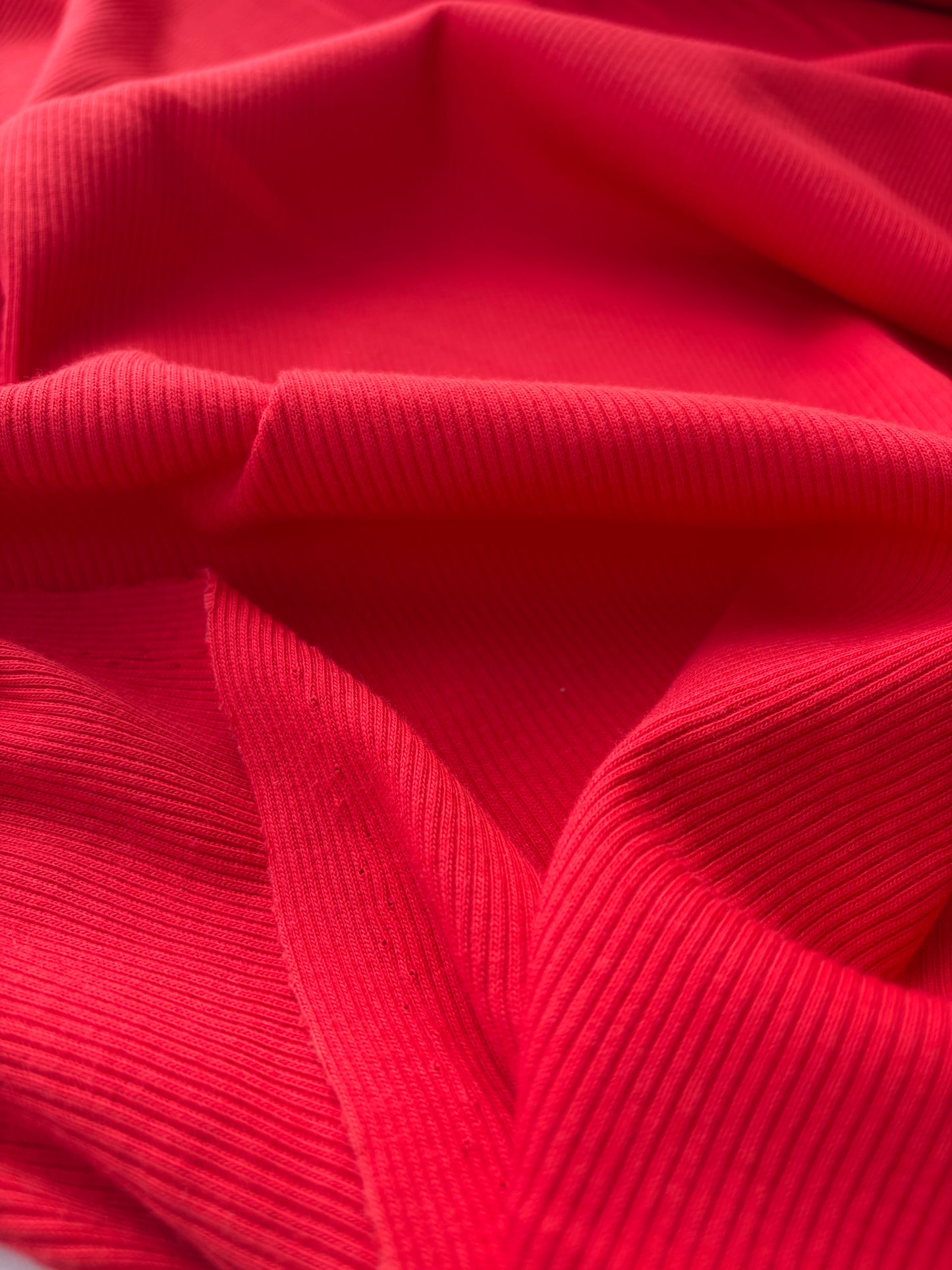 AMI 054 cotton 2x1 rib jersey red