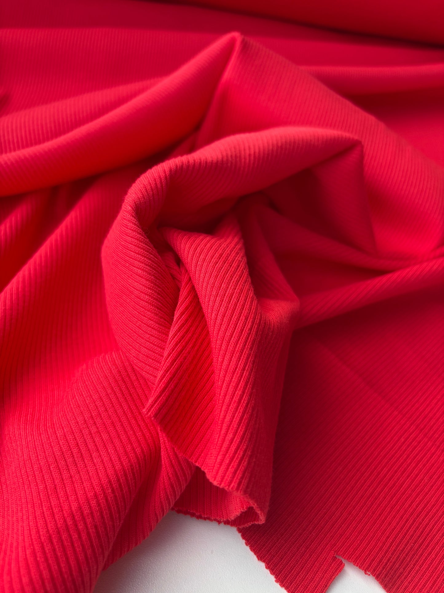 AMI 054 cotton 2x1 rib jersey red