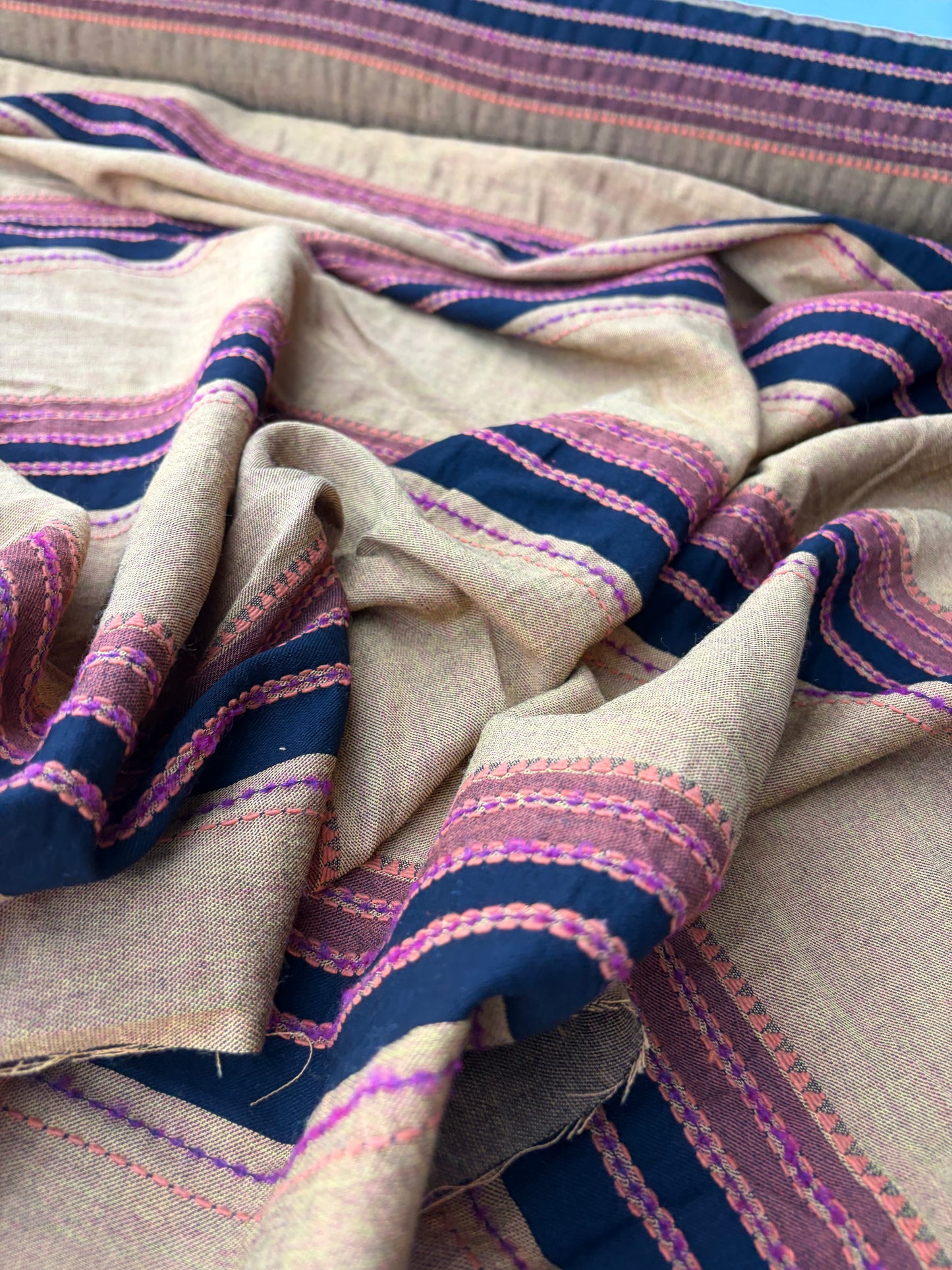 BILLY 017 cotton jacquard stripes