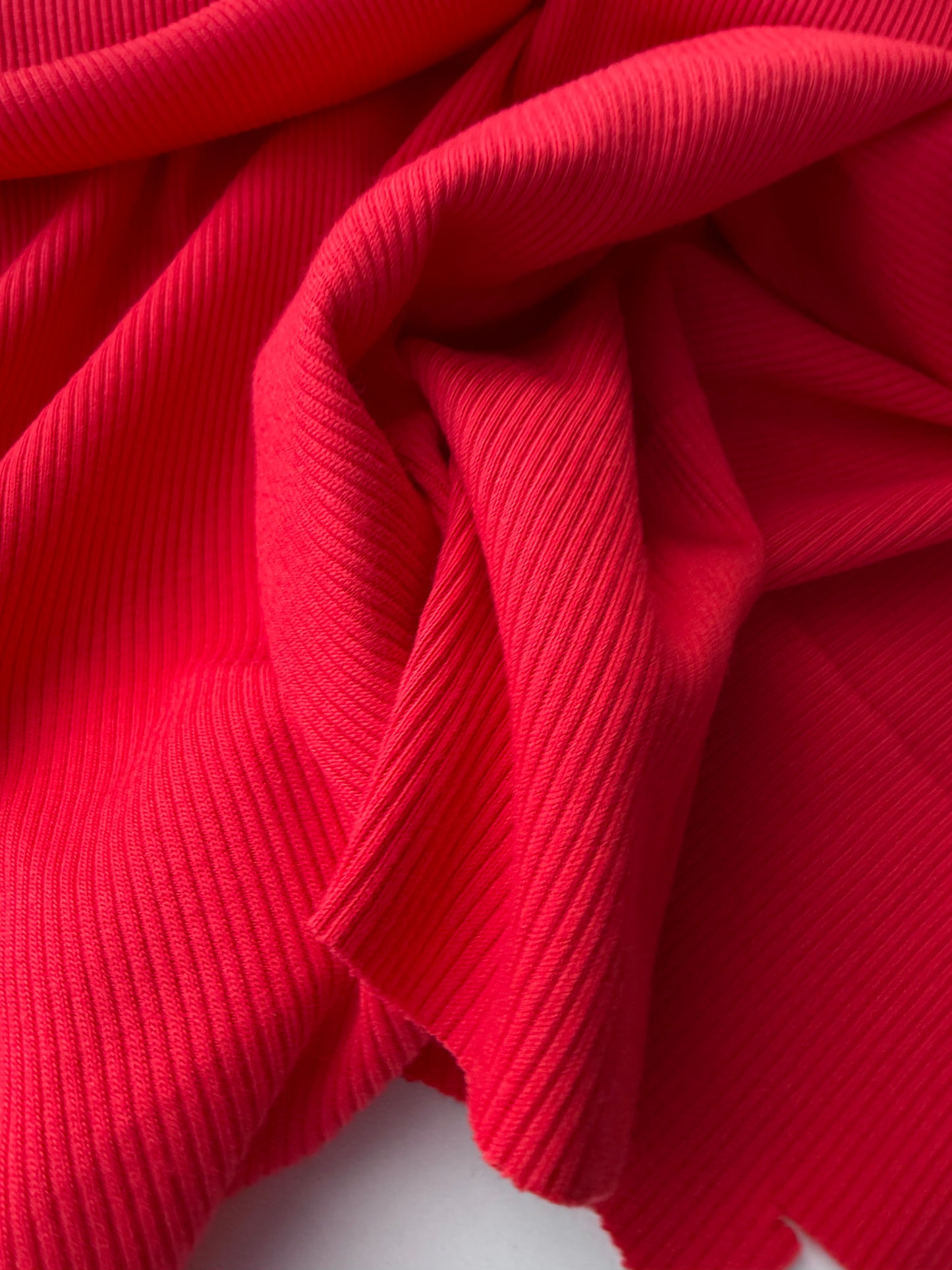 AMI 054 cotton 2x1 rib jersey red