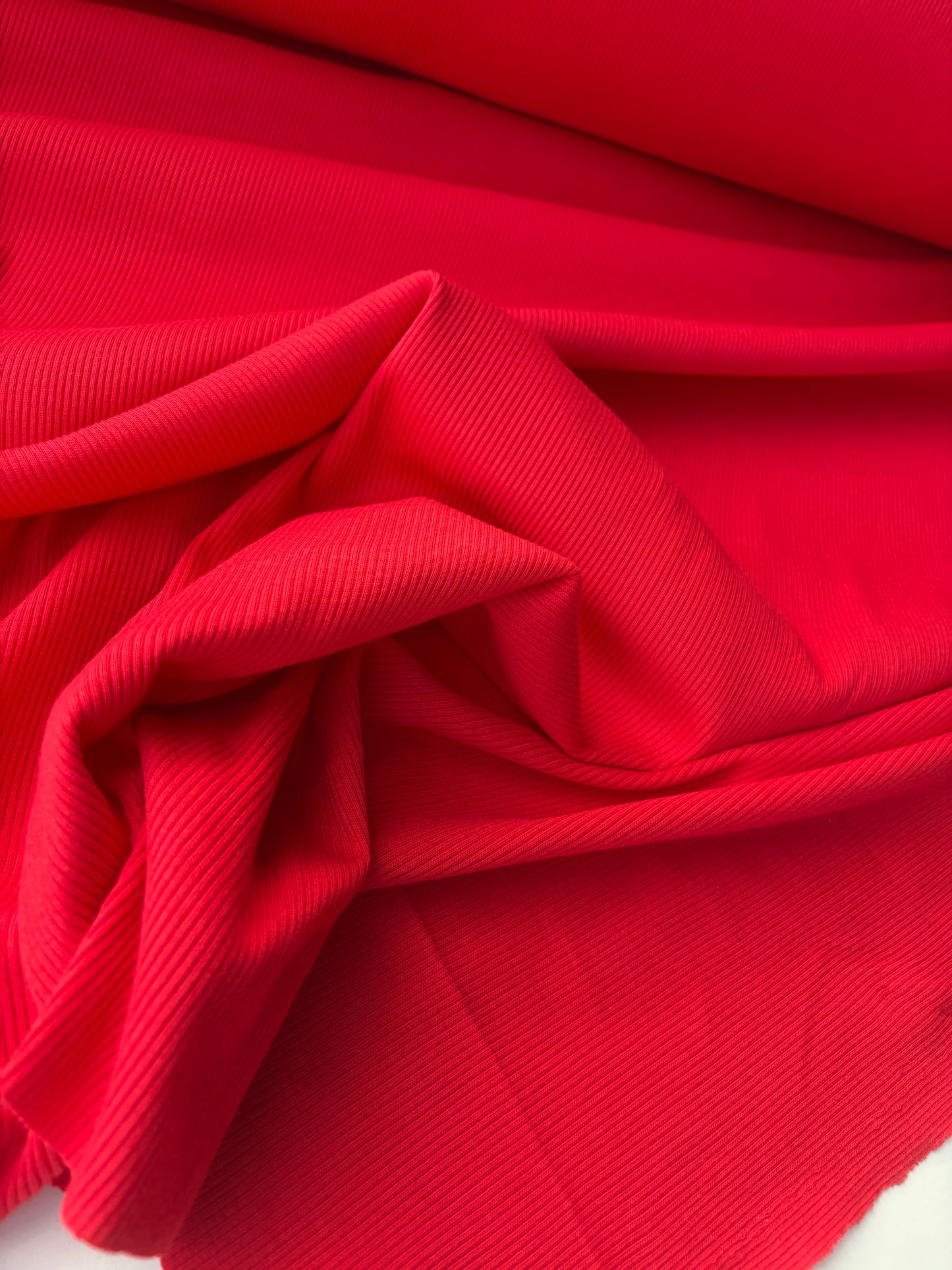 AMI 054 cotton 2x1 rib jersey red